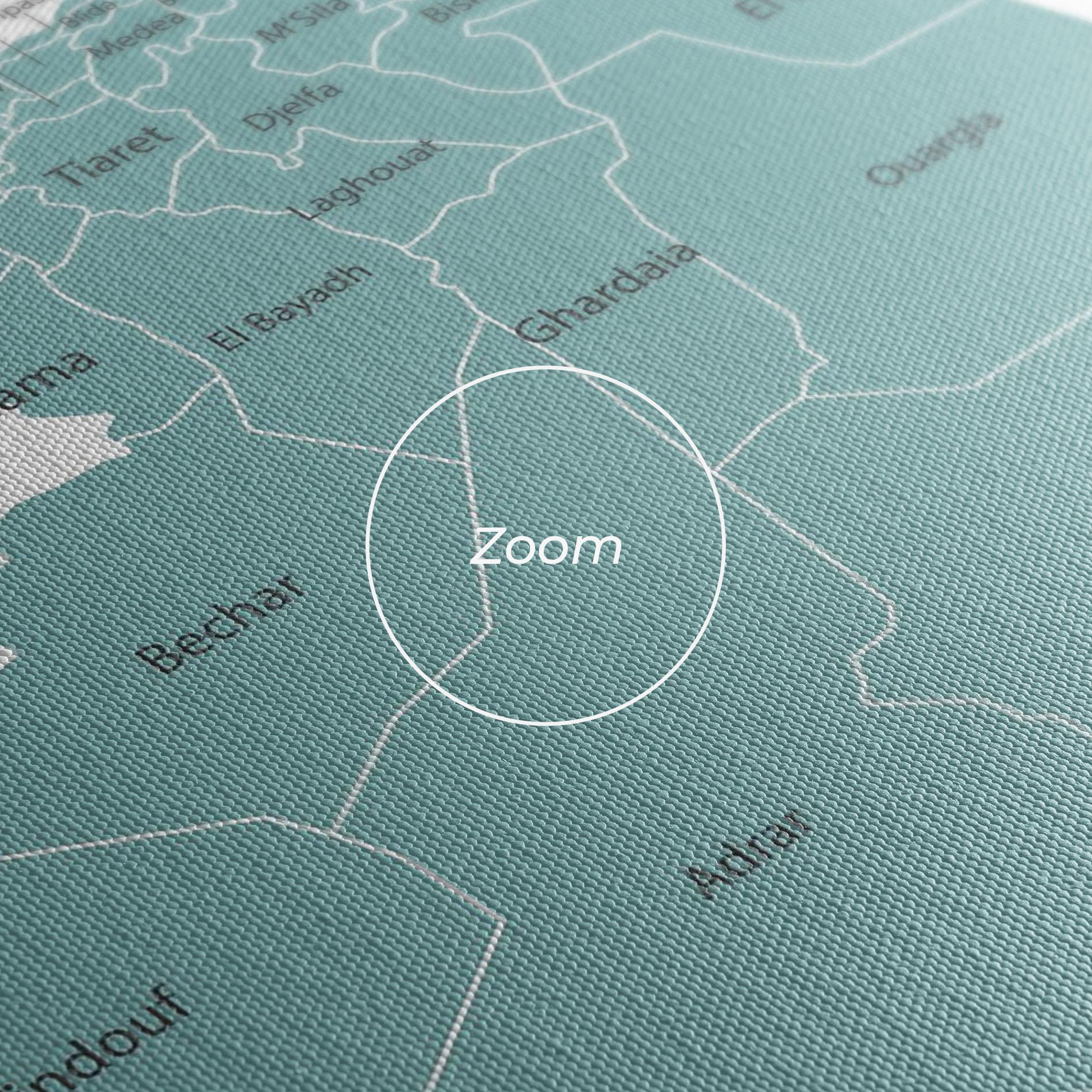 Tablou Canvas Algeria Map mockup 3