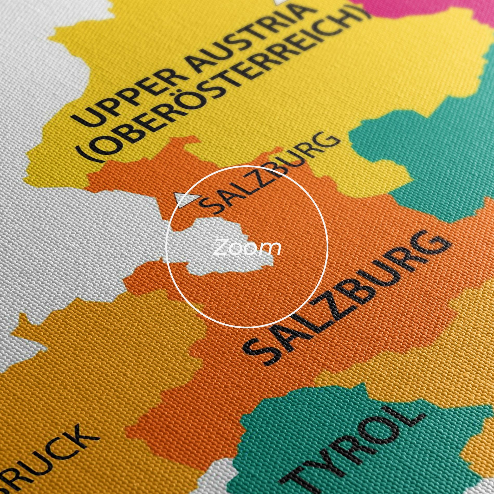 Tablou Canvas Austria Color Map mockup 3