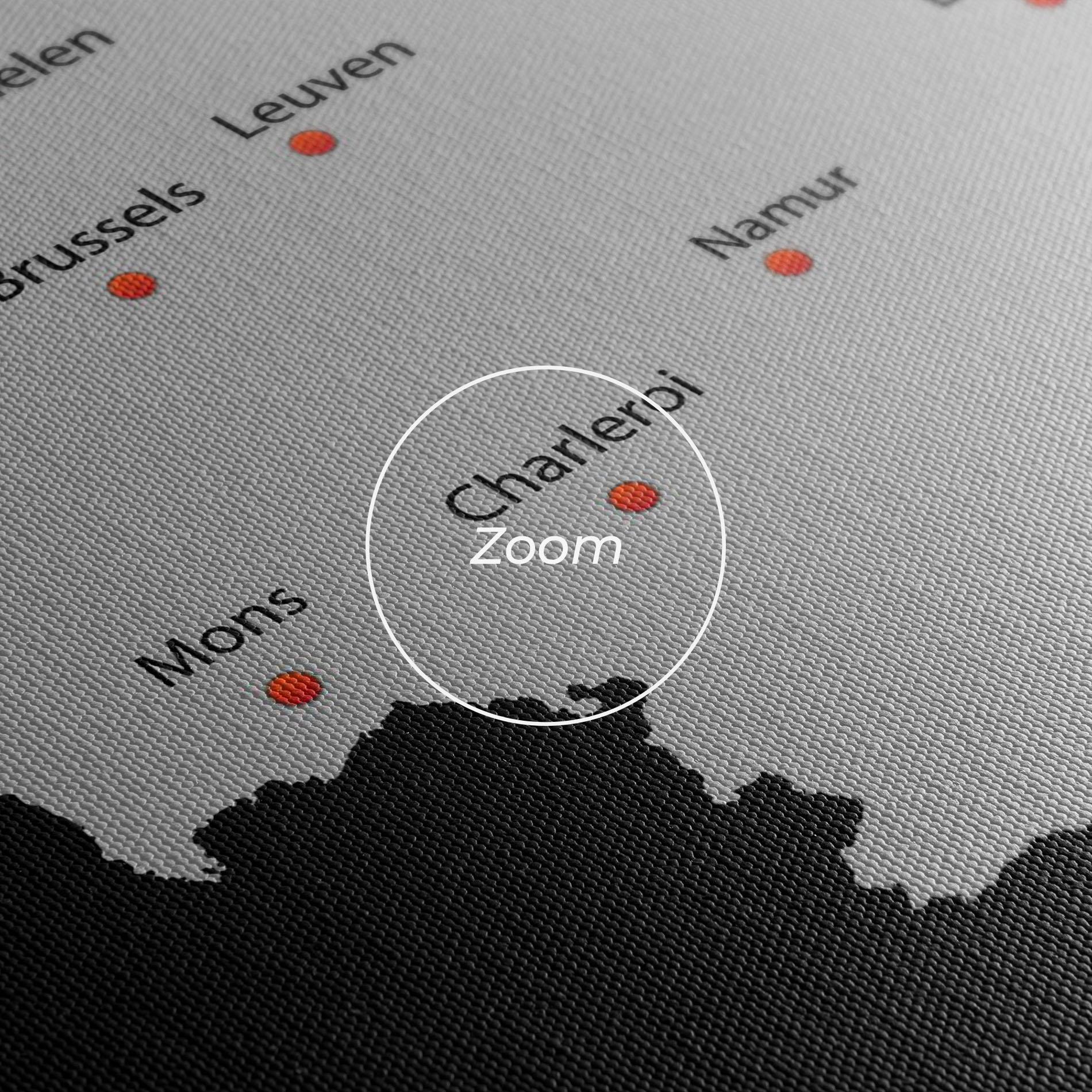 Tablou Canvas Belgium Map mockup 3