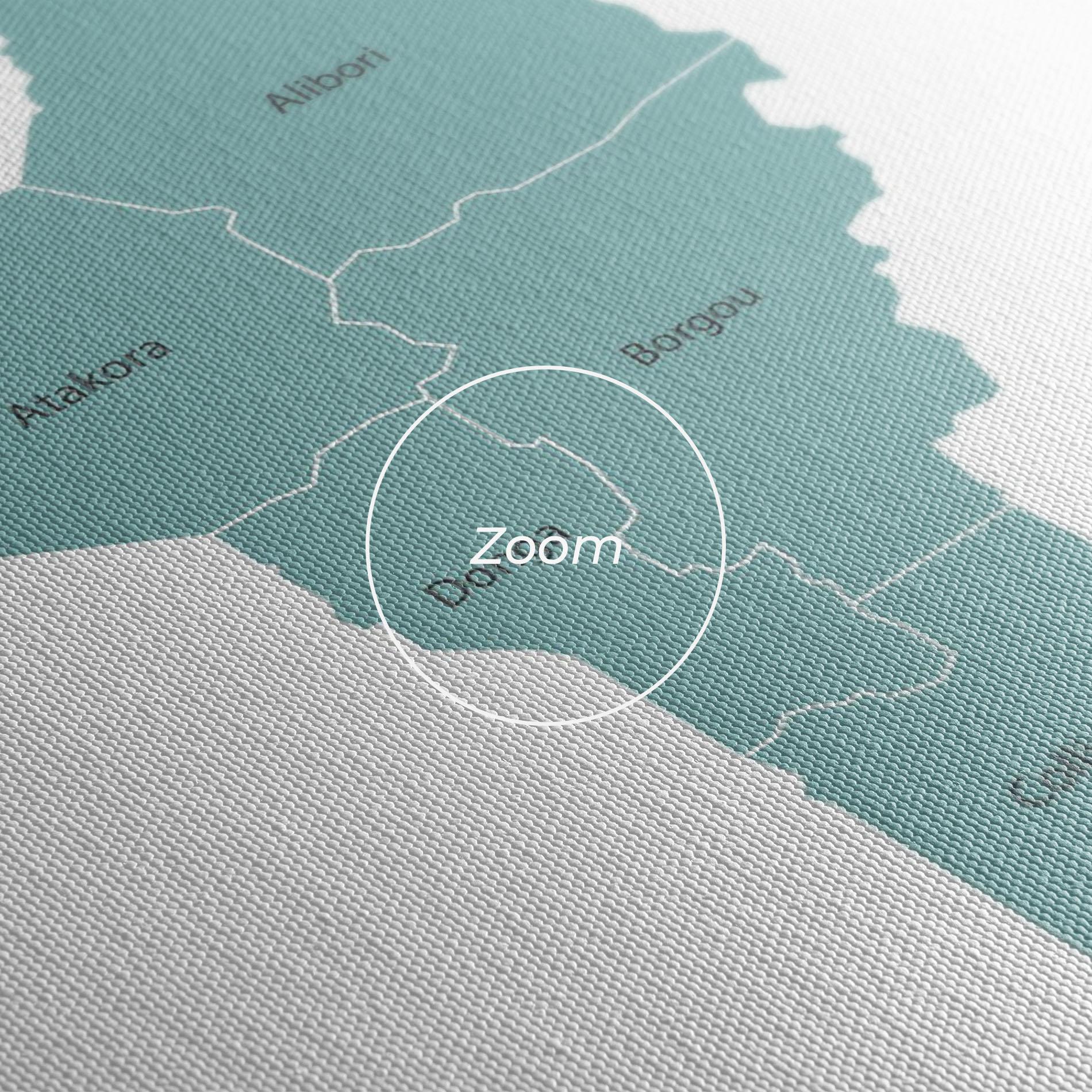 Tablou Canvas Benin Map mockup 3