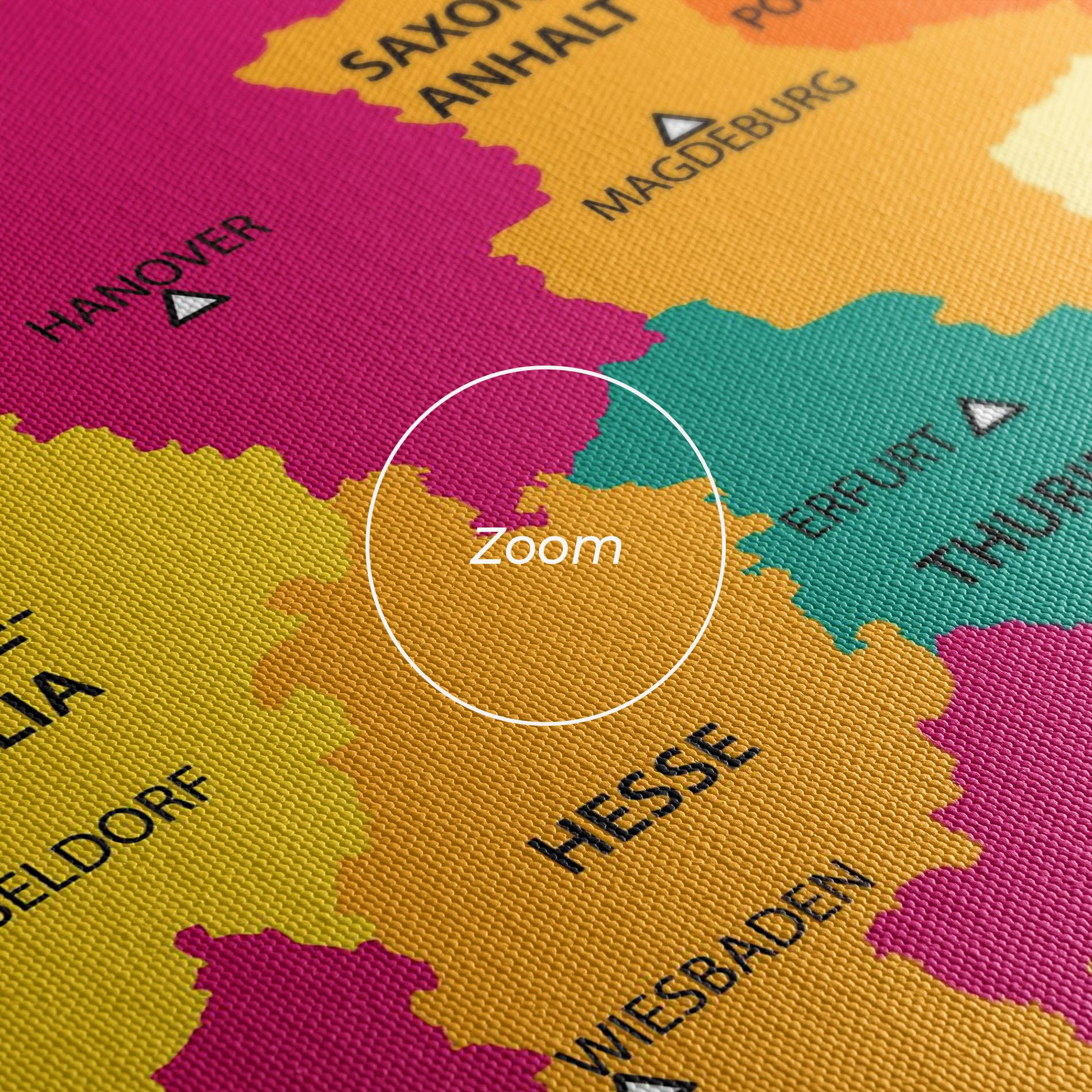Tablou Canvas Germany Color Map mockup 3