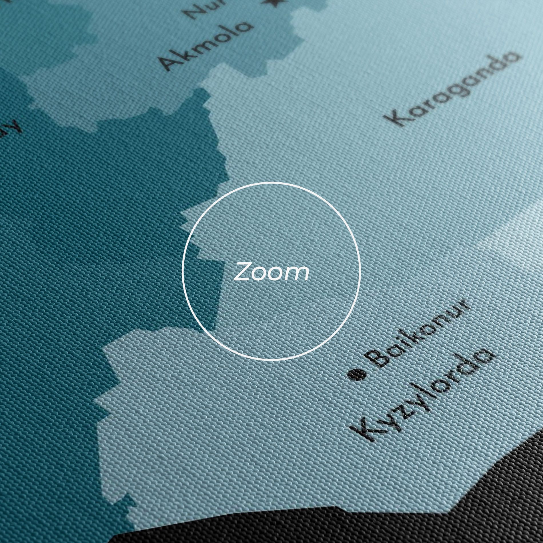 Kazahstan Blue Map mockup 3