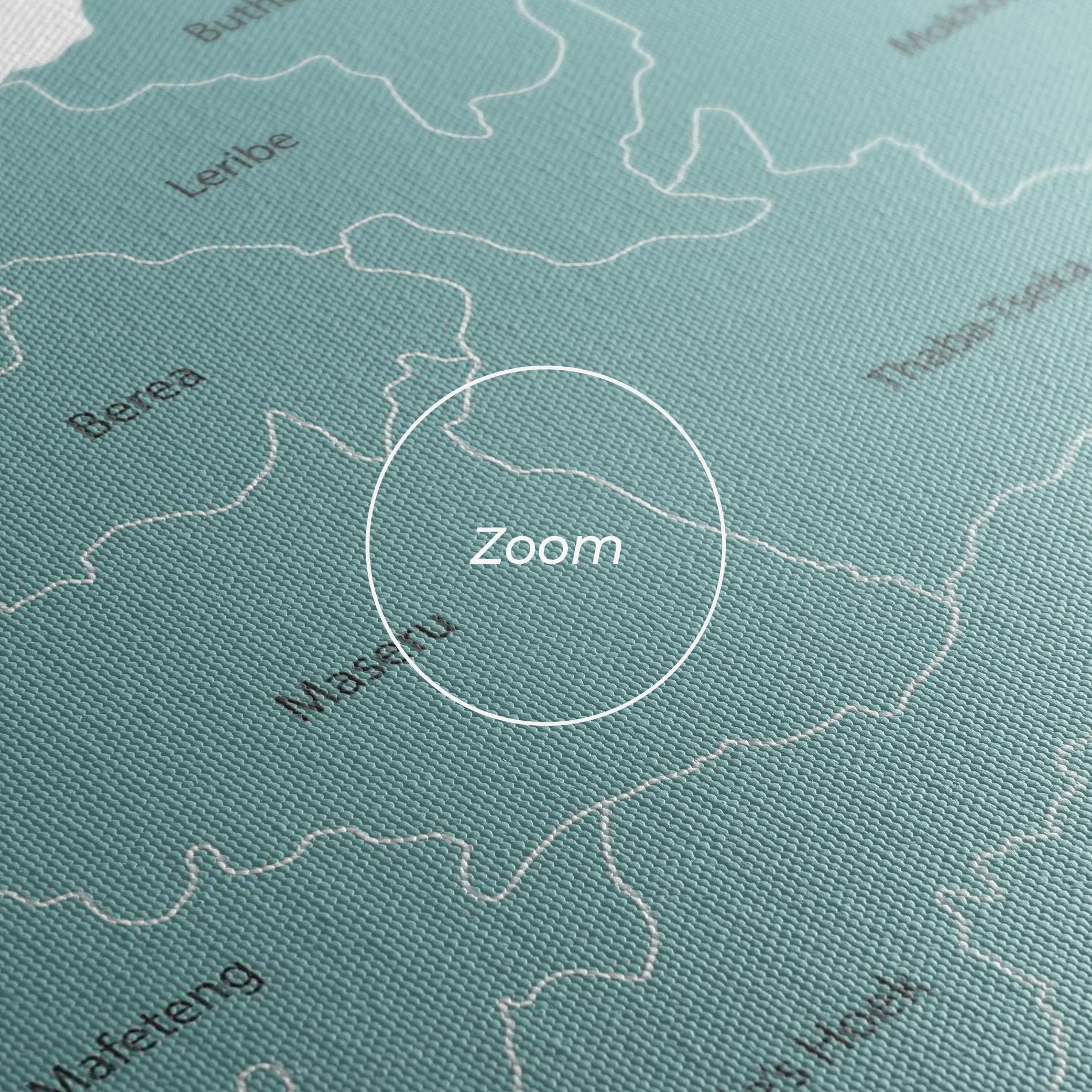 Tablou Canvas Lesotho Map mockup 3