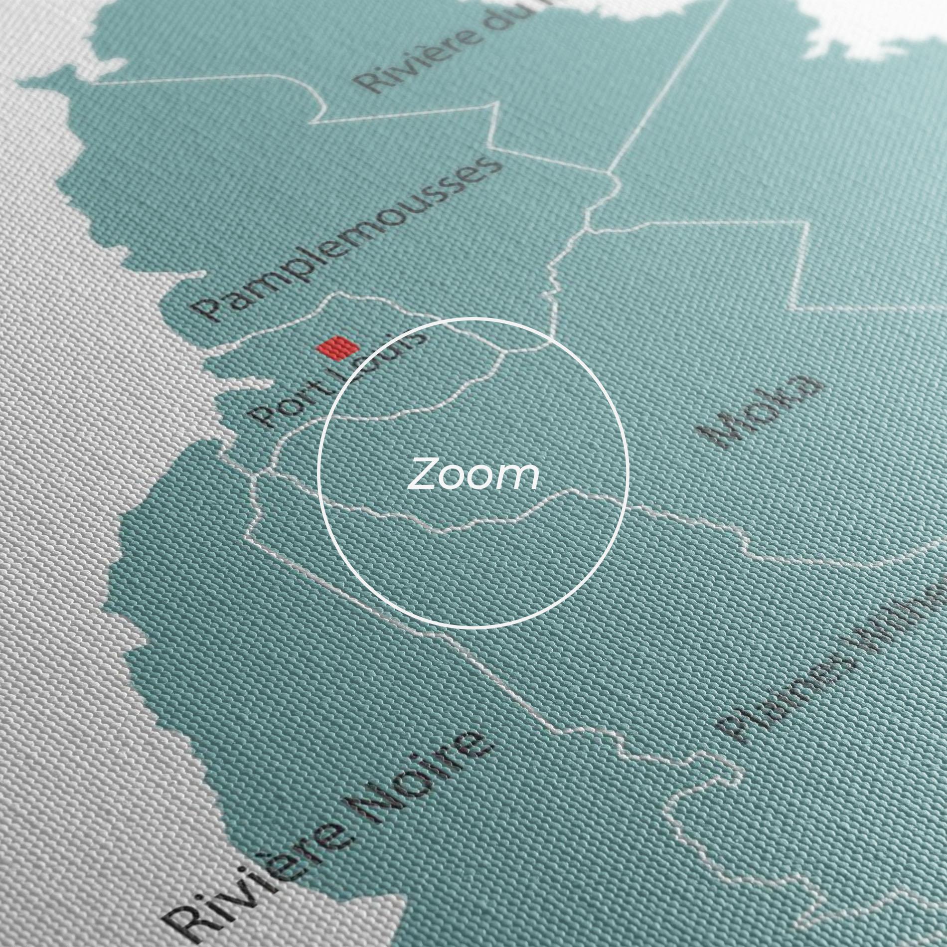 Tablou Canvas Mauritius Map mockup 3