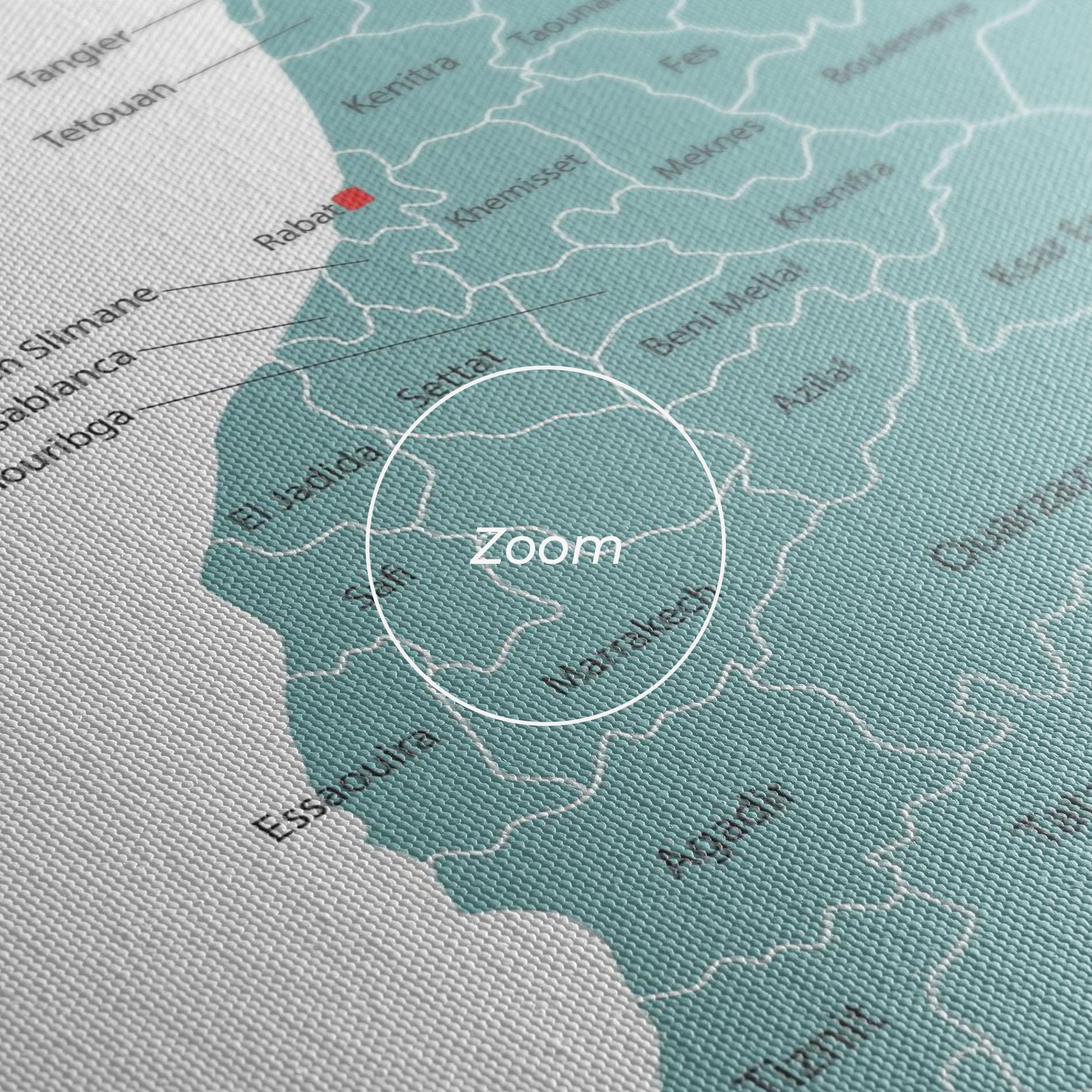 Tablou Canvas Morocco Map mockup 3