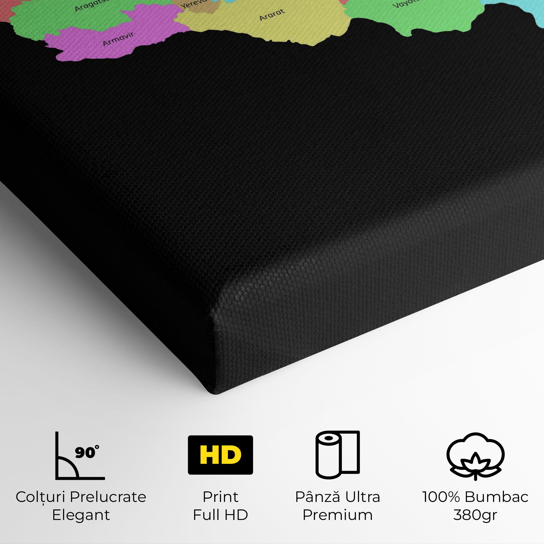 Tablou Canvas Armenia Map mockup 4