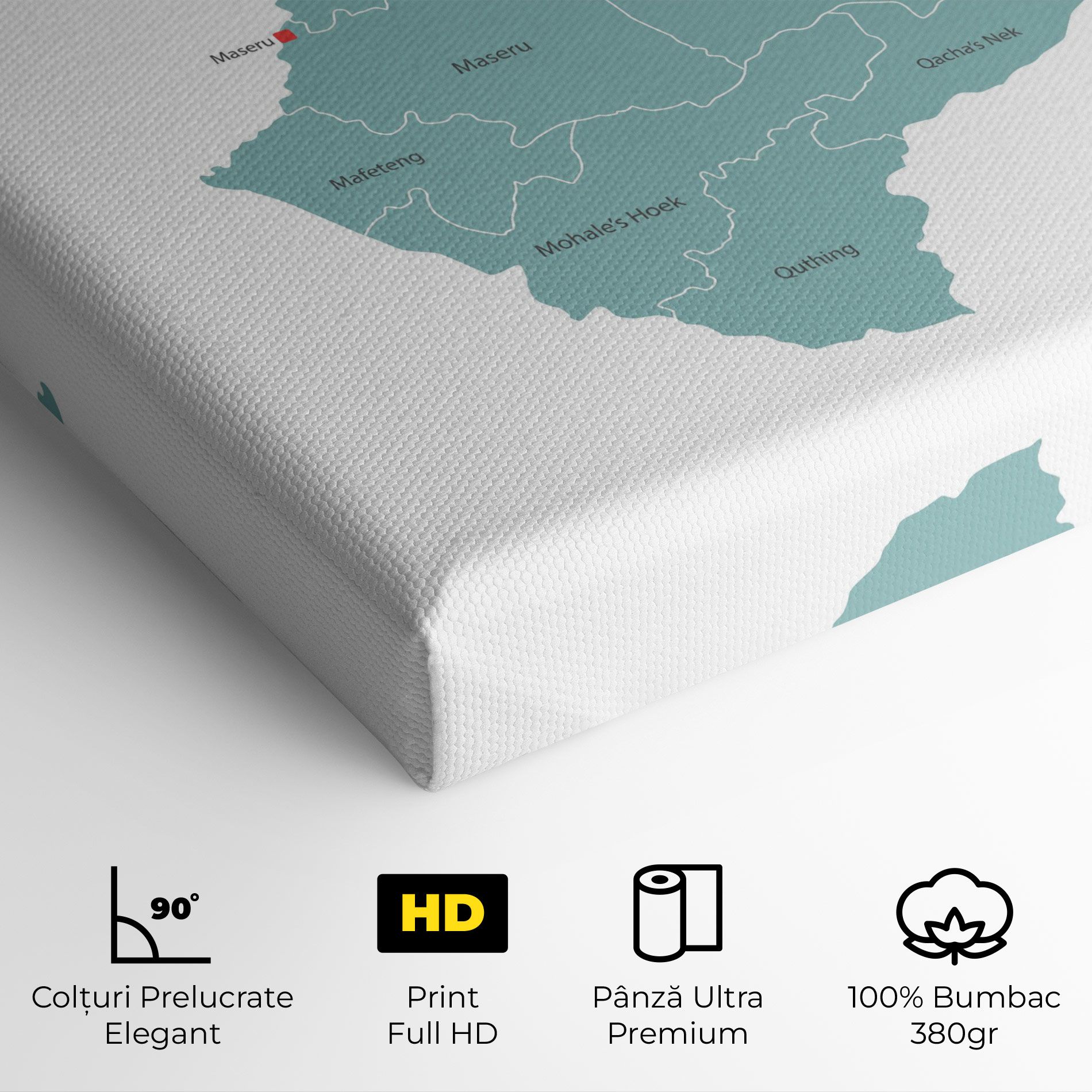 Lesotho Map mockup 4