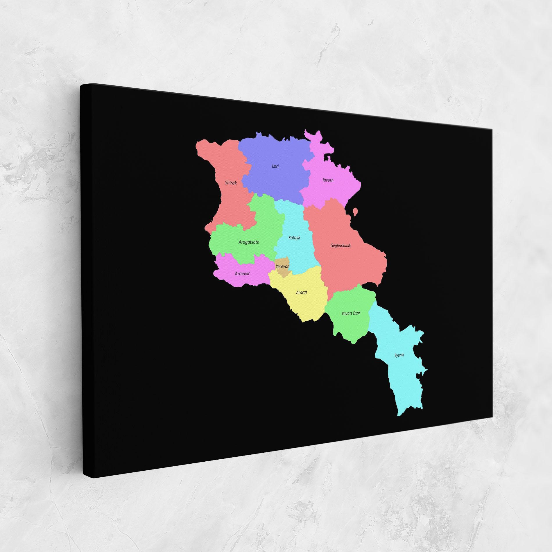 Tablou Canvas Armenia Map mockup 1