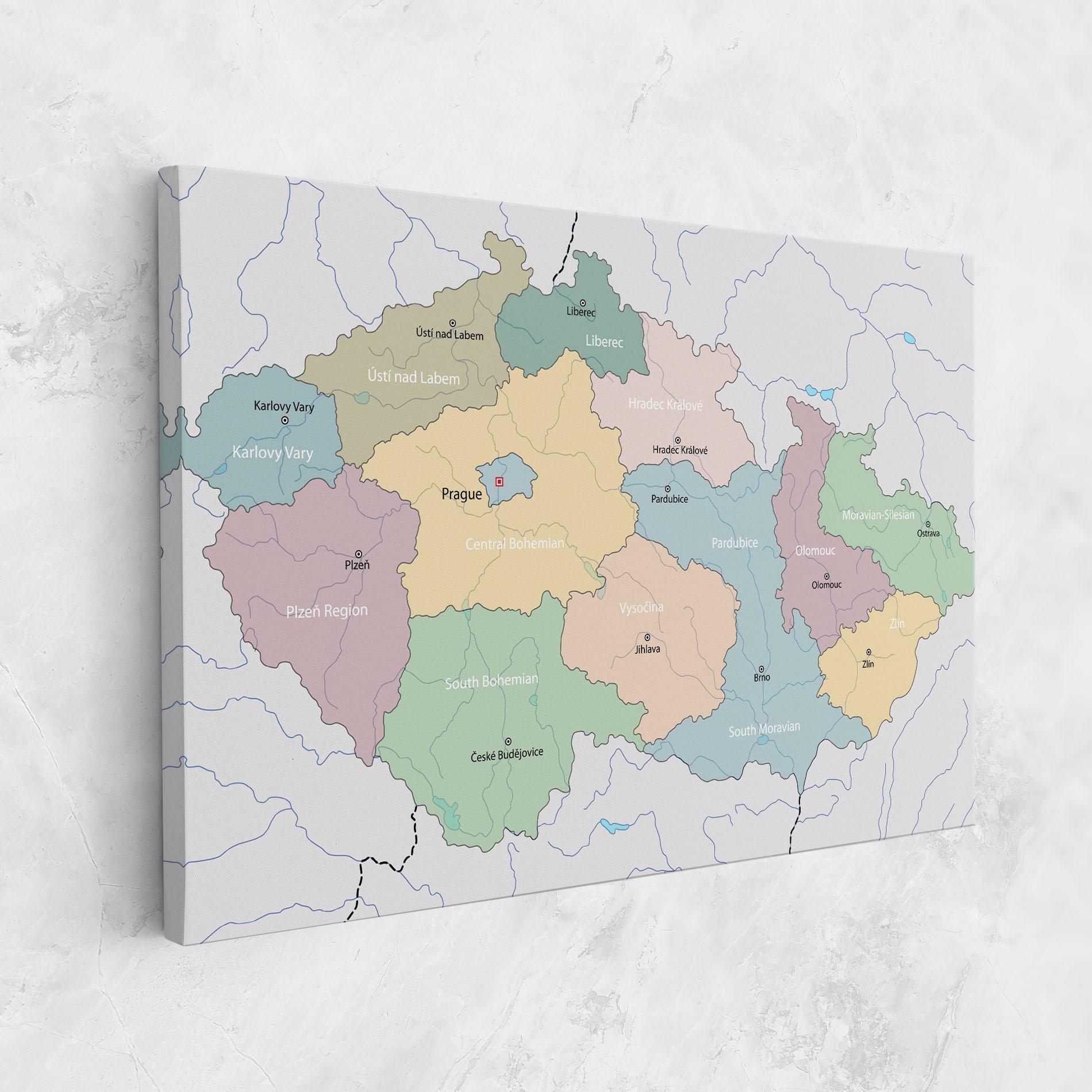 Tablou Canvas Czech Republic Map mockup 1