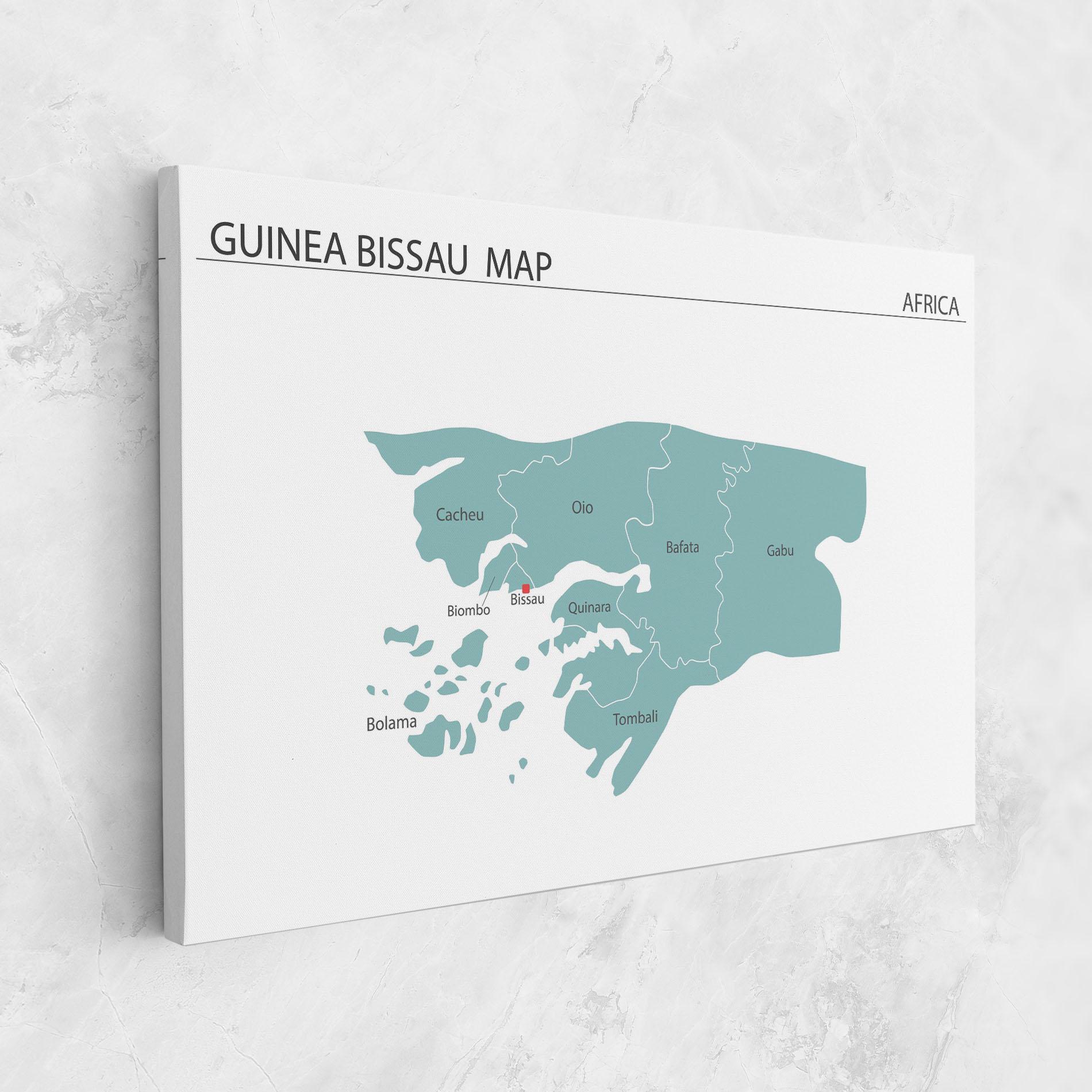 Tablou Canvas Guinea Bissau Map mockup 1