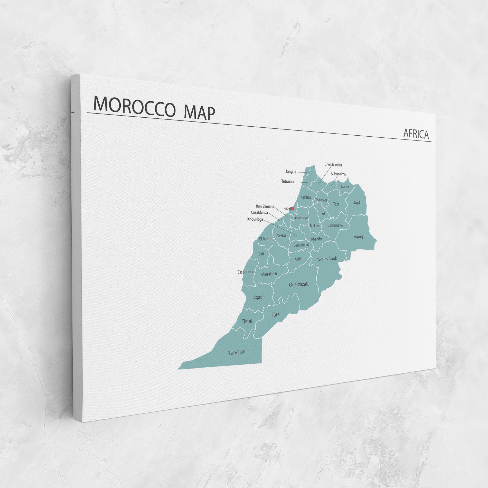 Tablou Canvas Morocco Map mockup 1