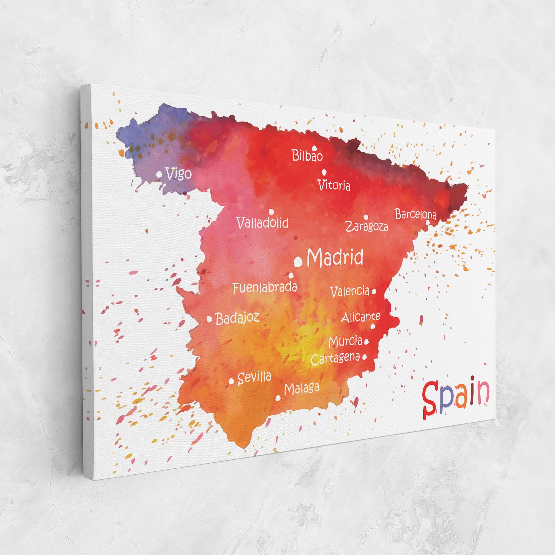 Tablou Canvas Spain Map mockup 1