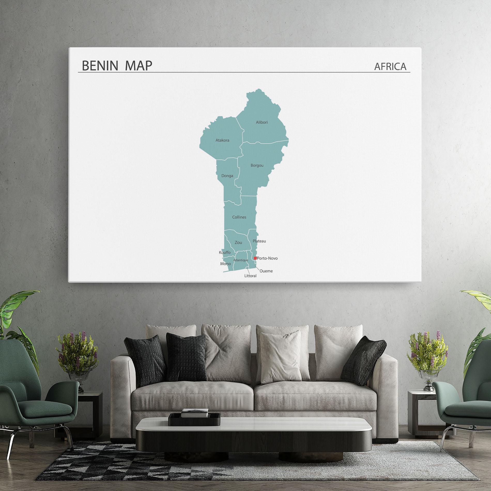 Tablou Canvas Benin Map mockup 7
