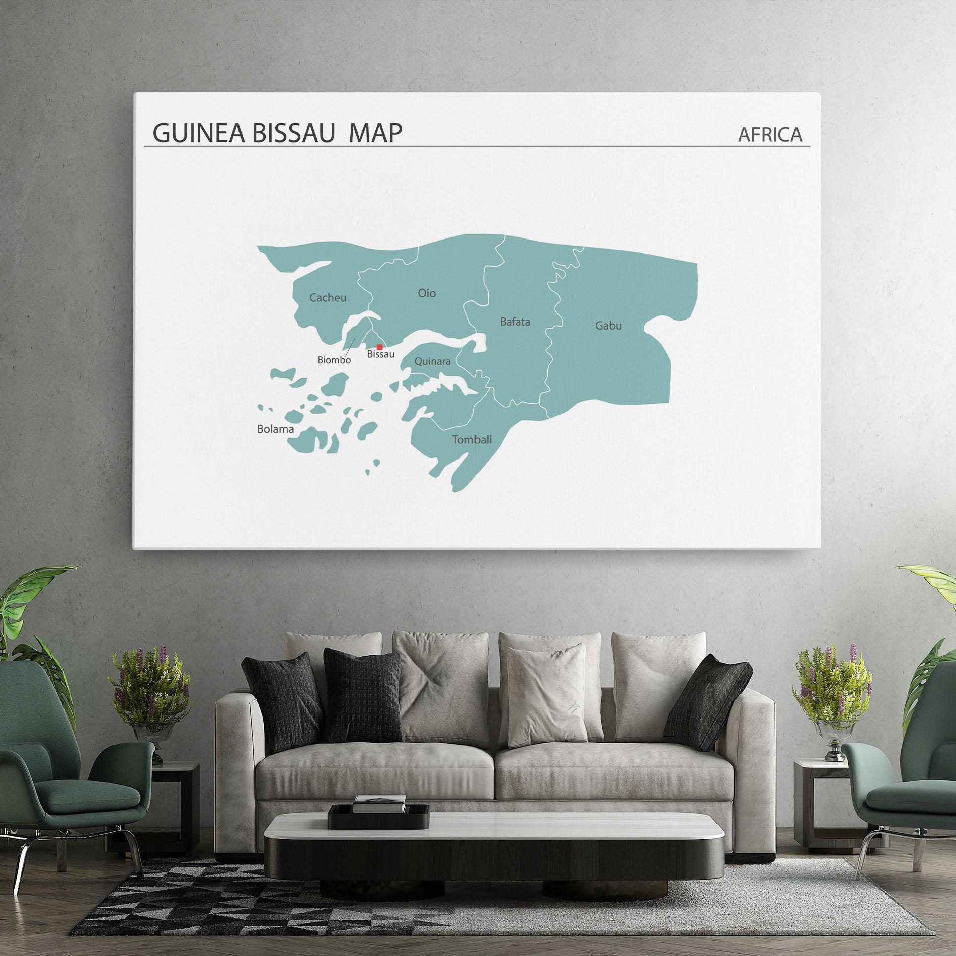 Tablou Canvas Guinea Bissau Map mockup 7