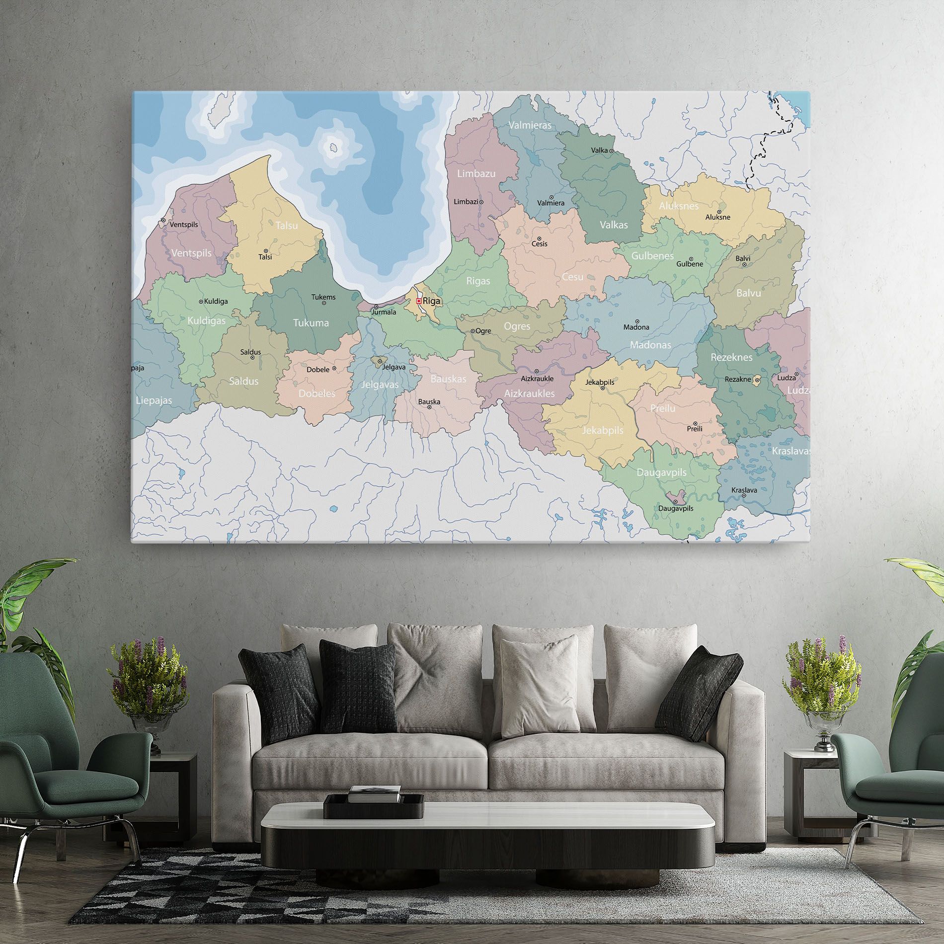 Latvia Color Map mockup 7