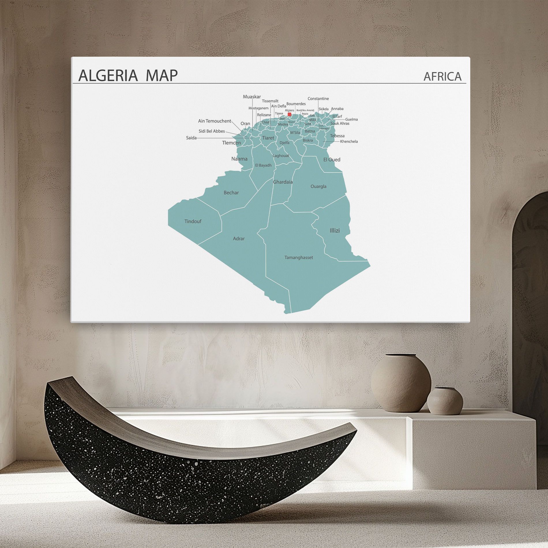 Algeria Map mockup 8