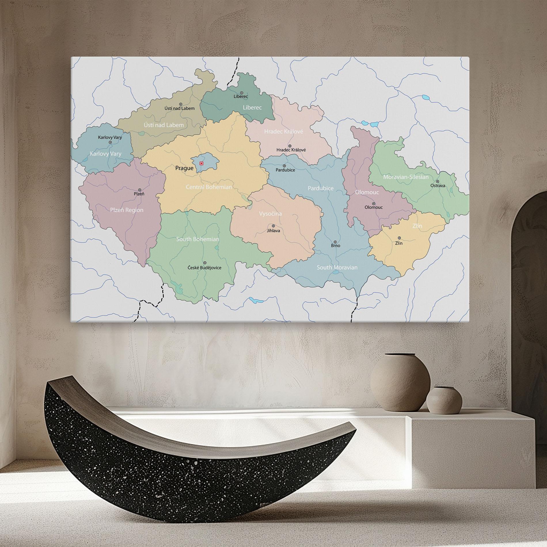 Tablou Canvas Czech Republic Map mockup 8