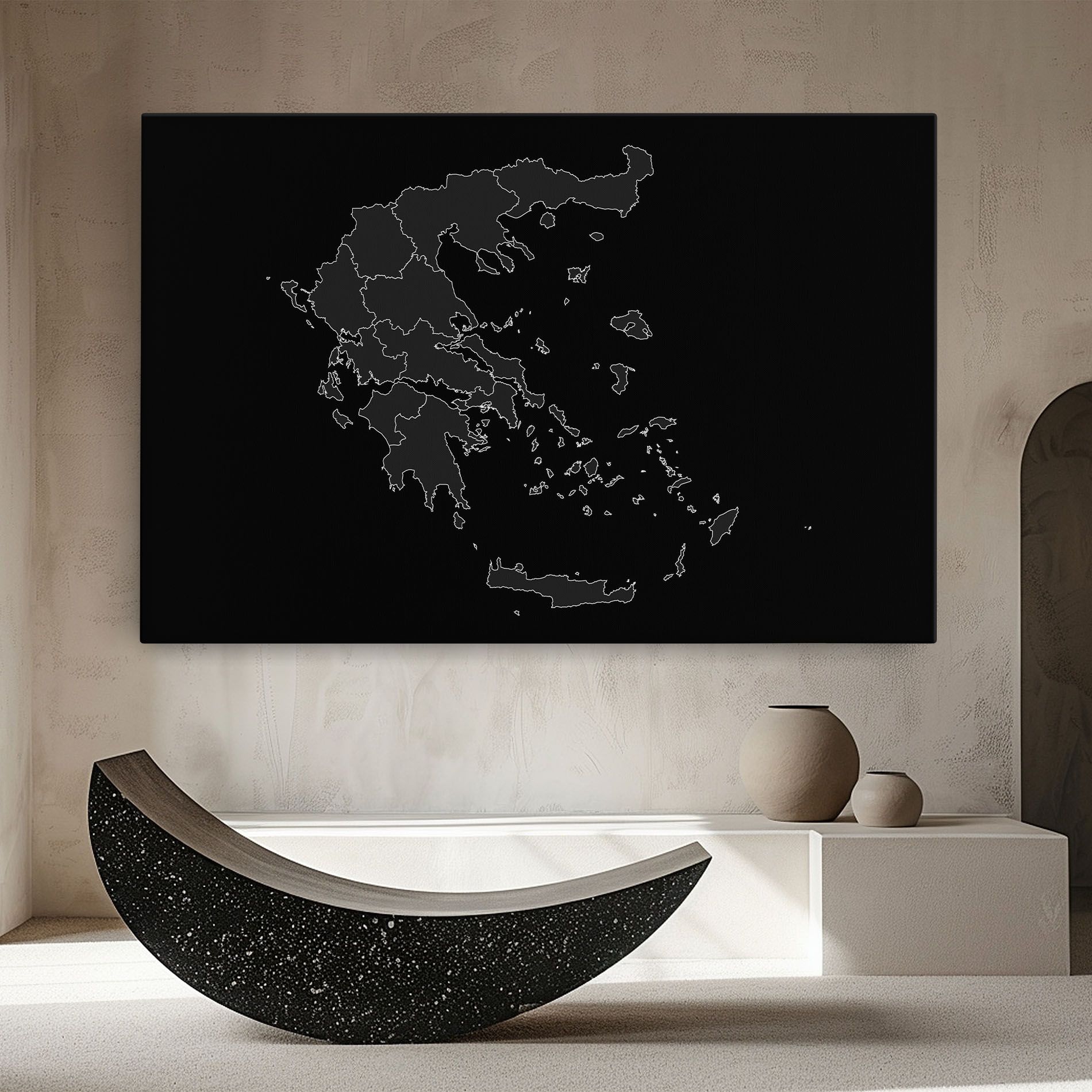 Greece Grey Map mockup 8