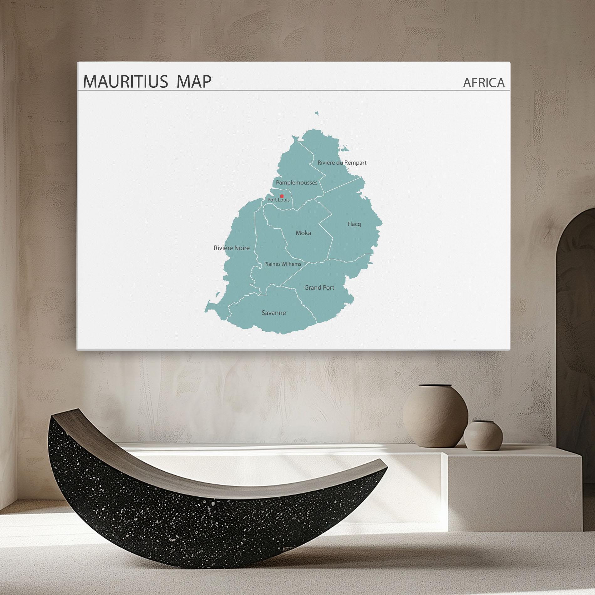 Tablou Canvas Mauritius Map mockup 8
