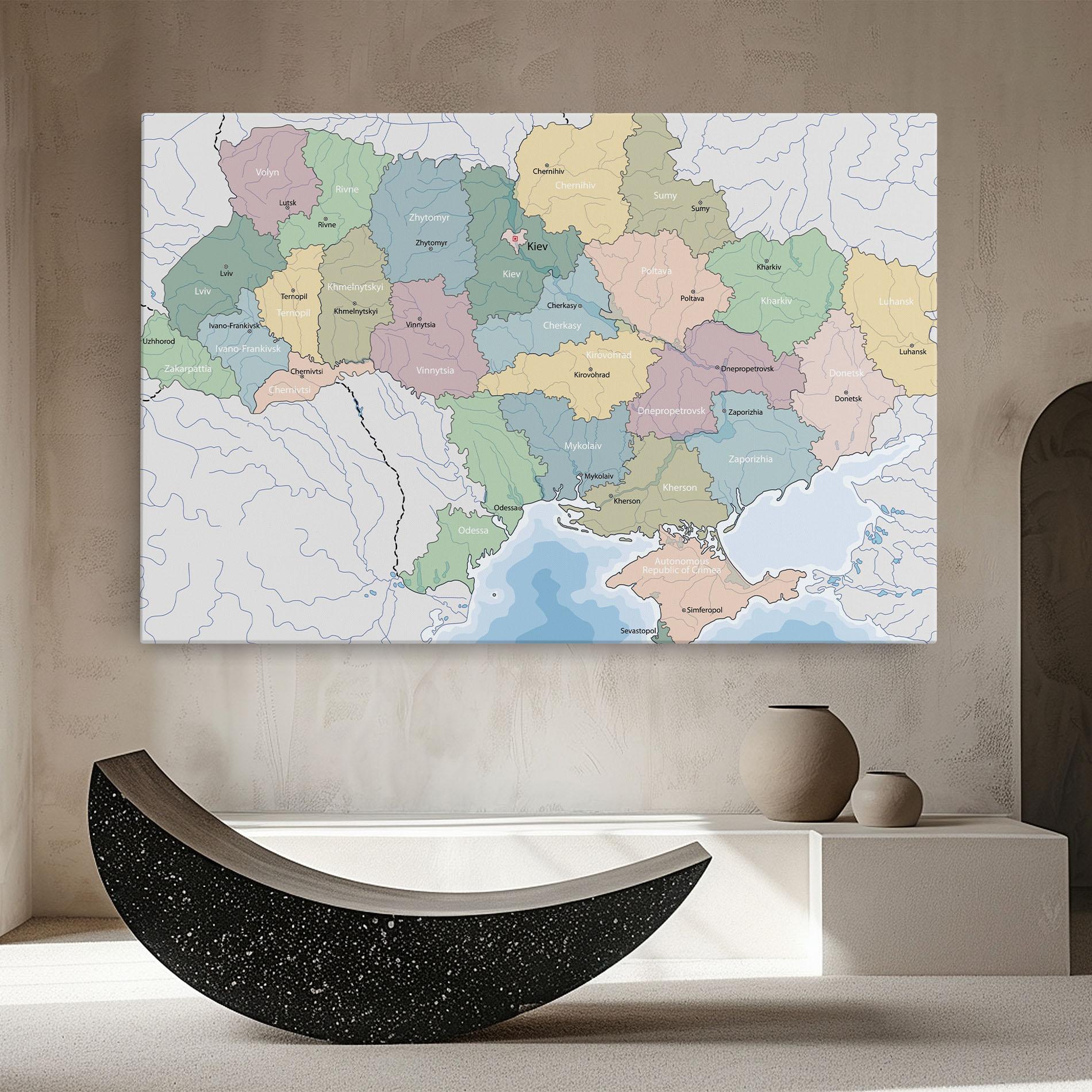 Tablou Canvas Ukraine Map mockup 8