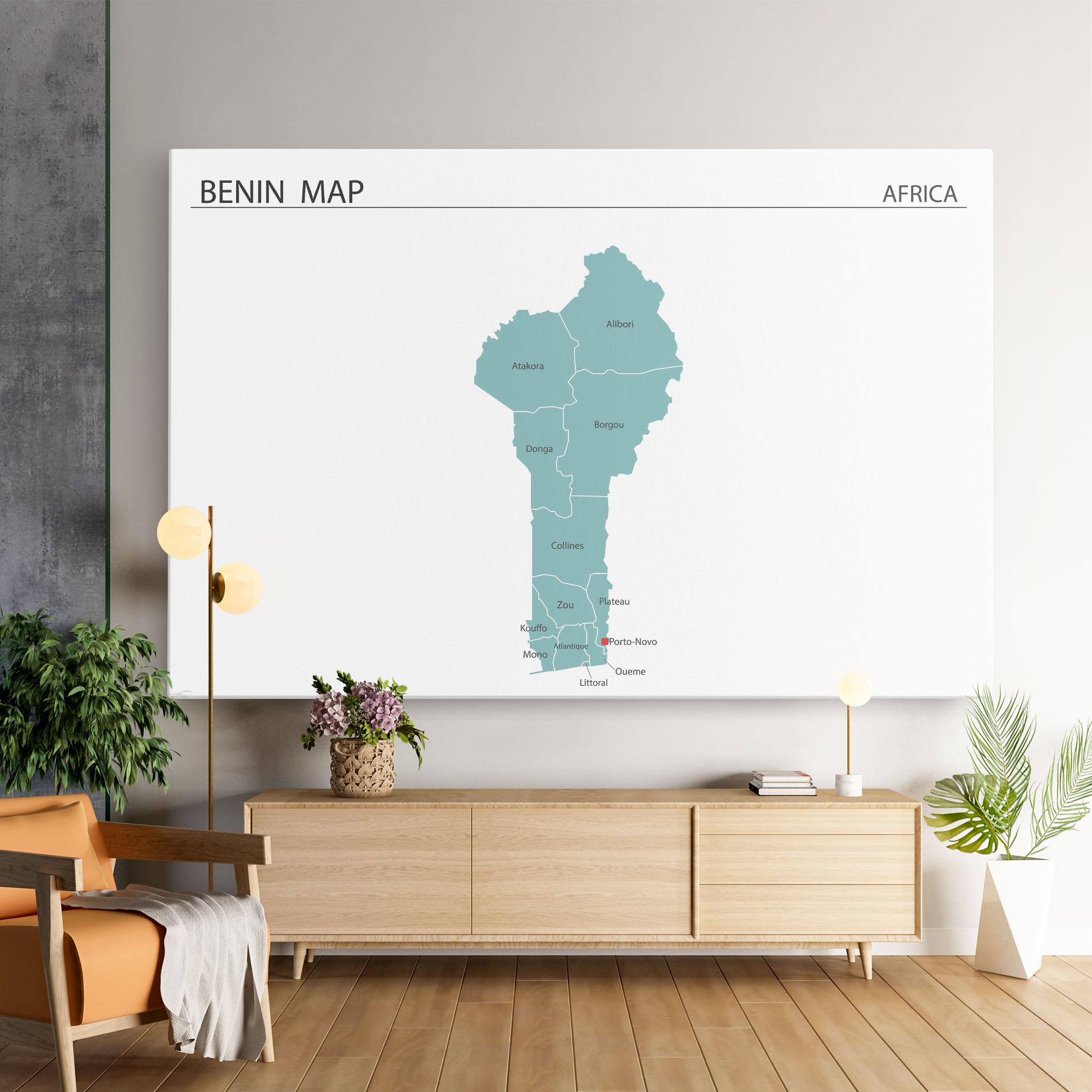 Tablou Canvas Benin Map mockup 9