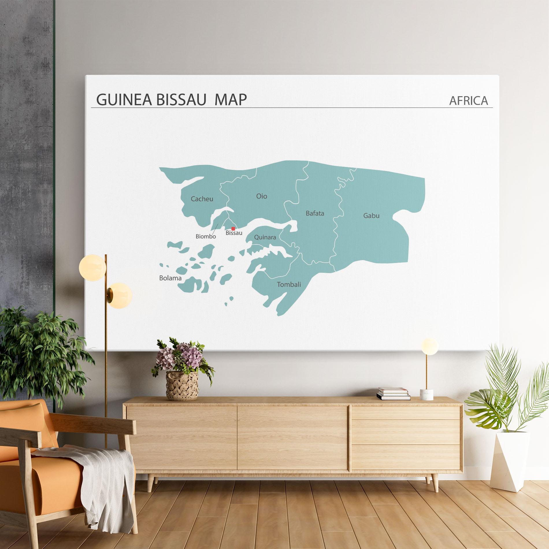 Tablou Canvas Guinea Bissau Map mockup 9