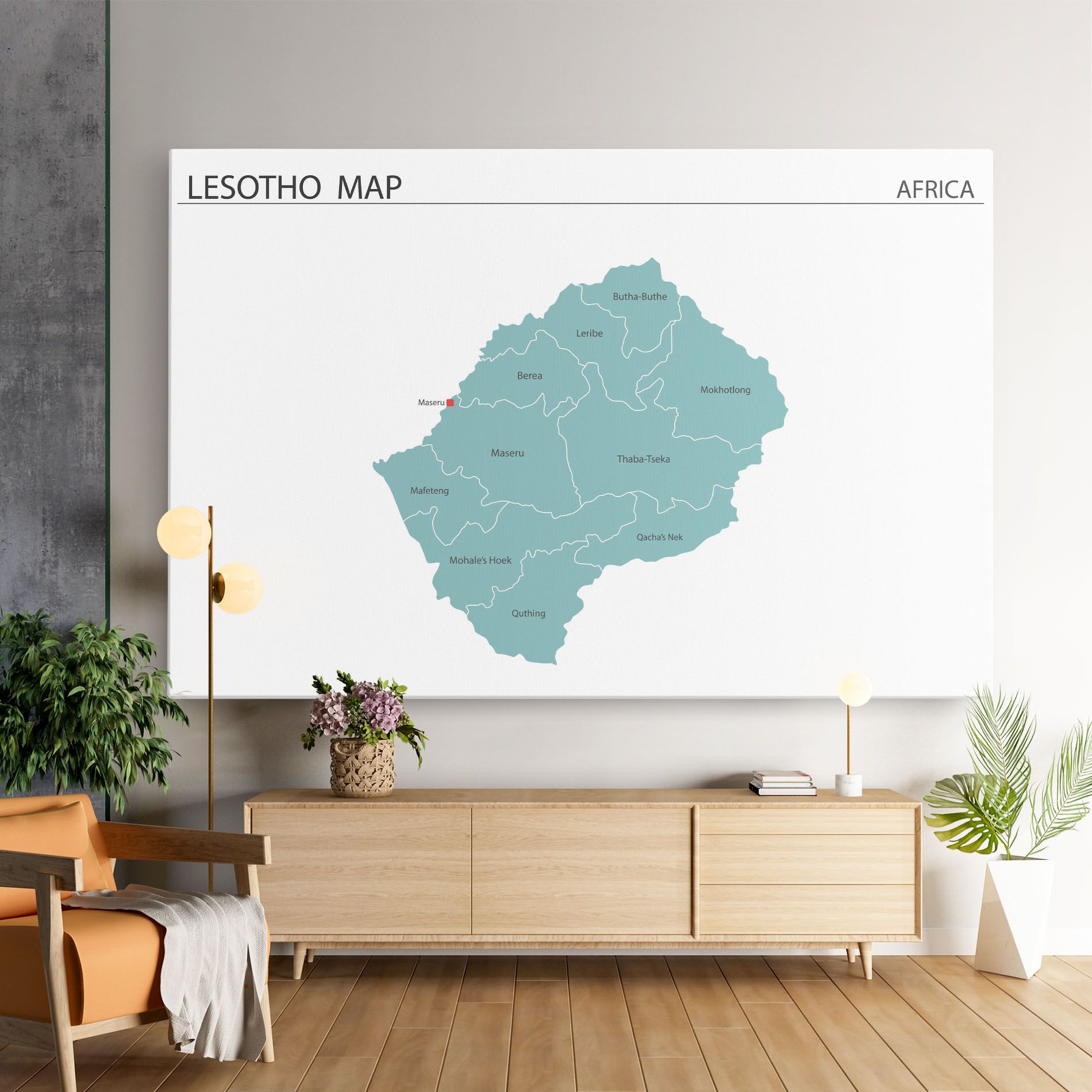 Lesotho Map mockup 9