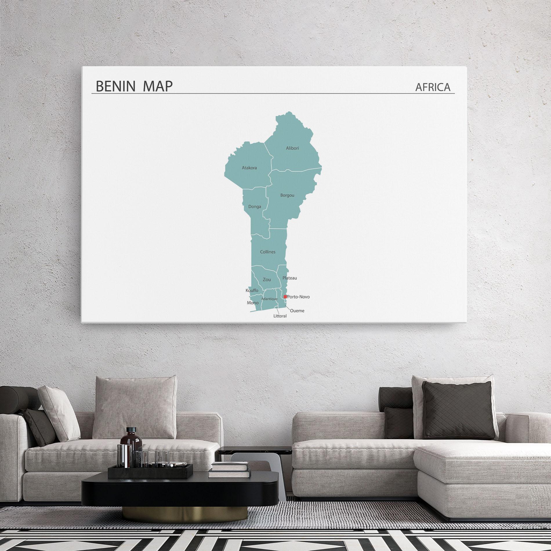 Tablou Canvas Benin Map mockup 2