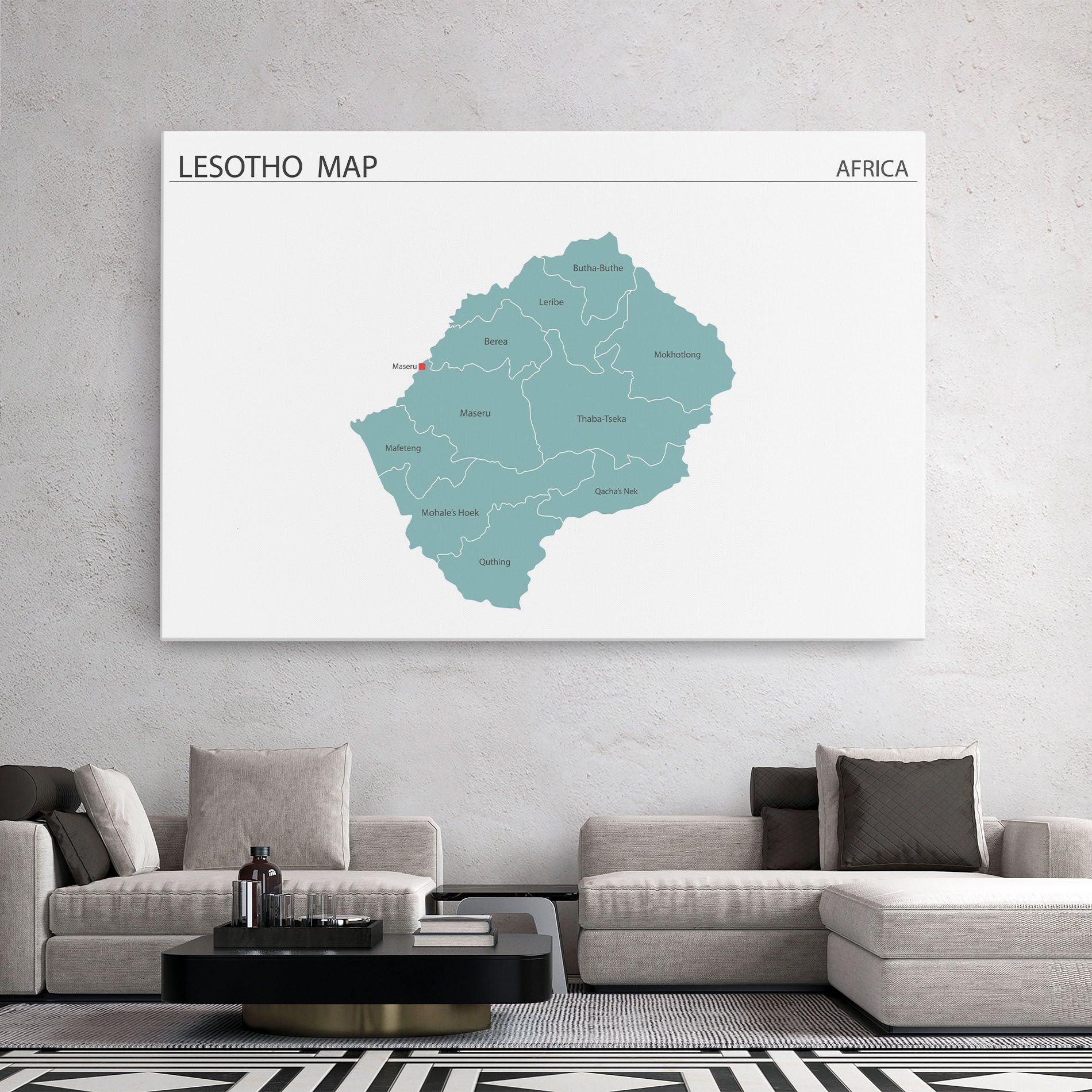 Lesotho Map mockup 2