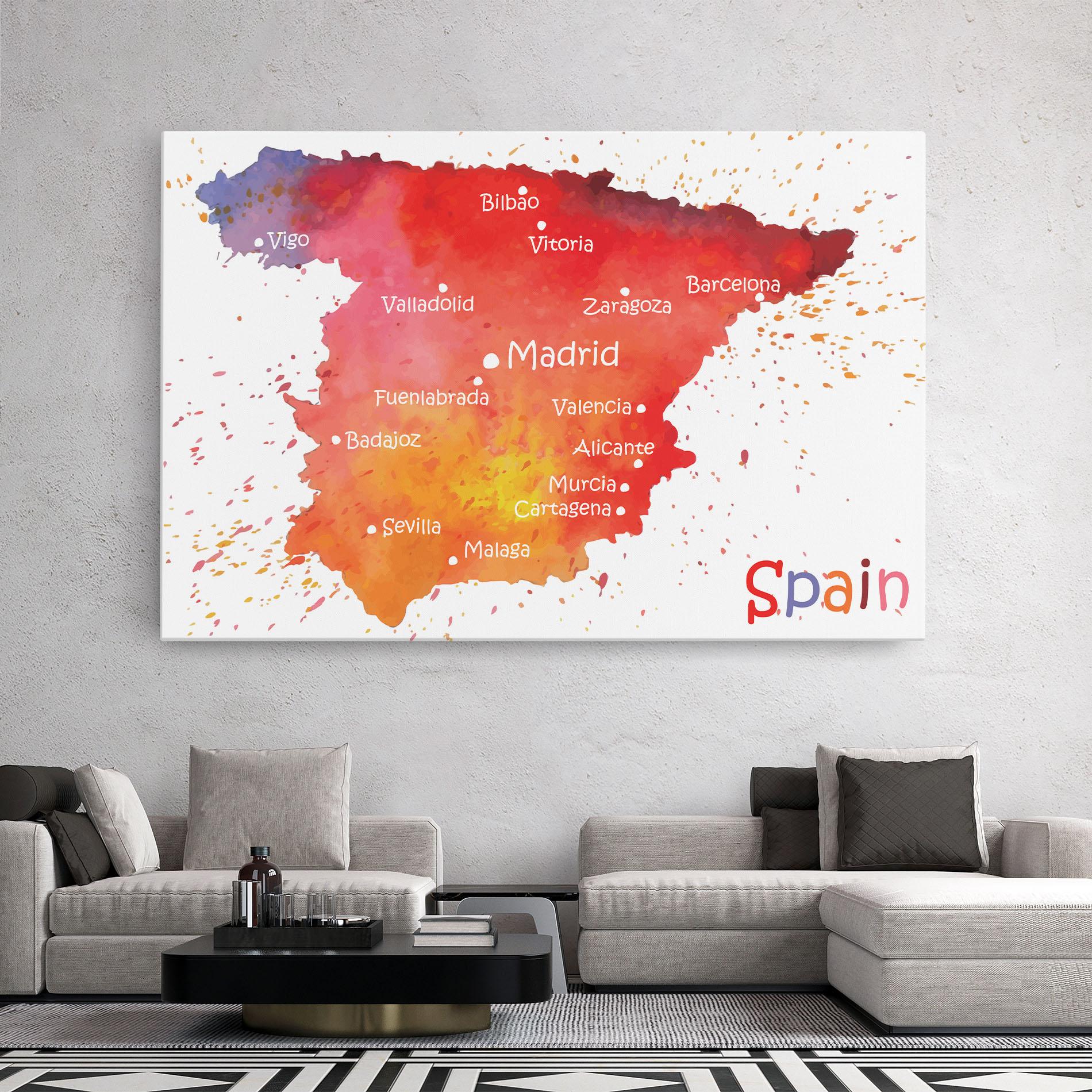 Tablou Canvas Spain Map mockup 2