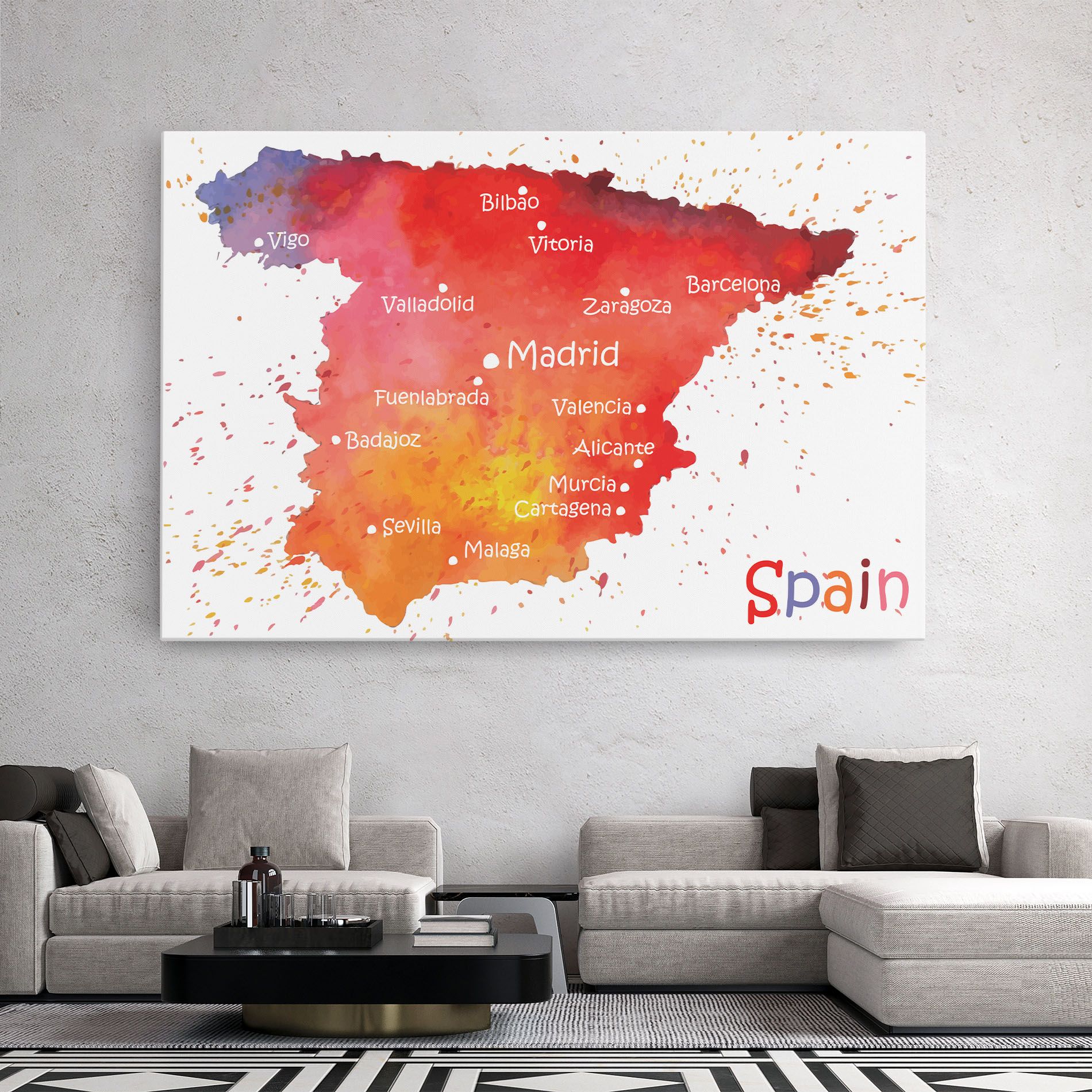Spain Map mockup 2