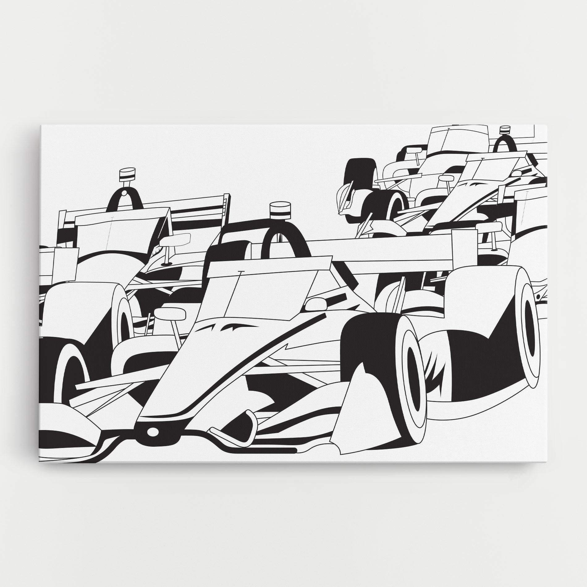 Tablou Canvas Grand Prix Cars mockup 0