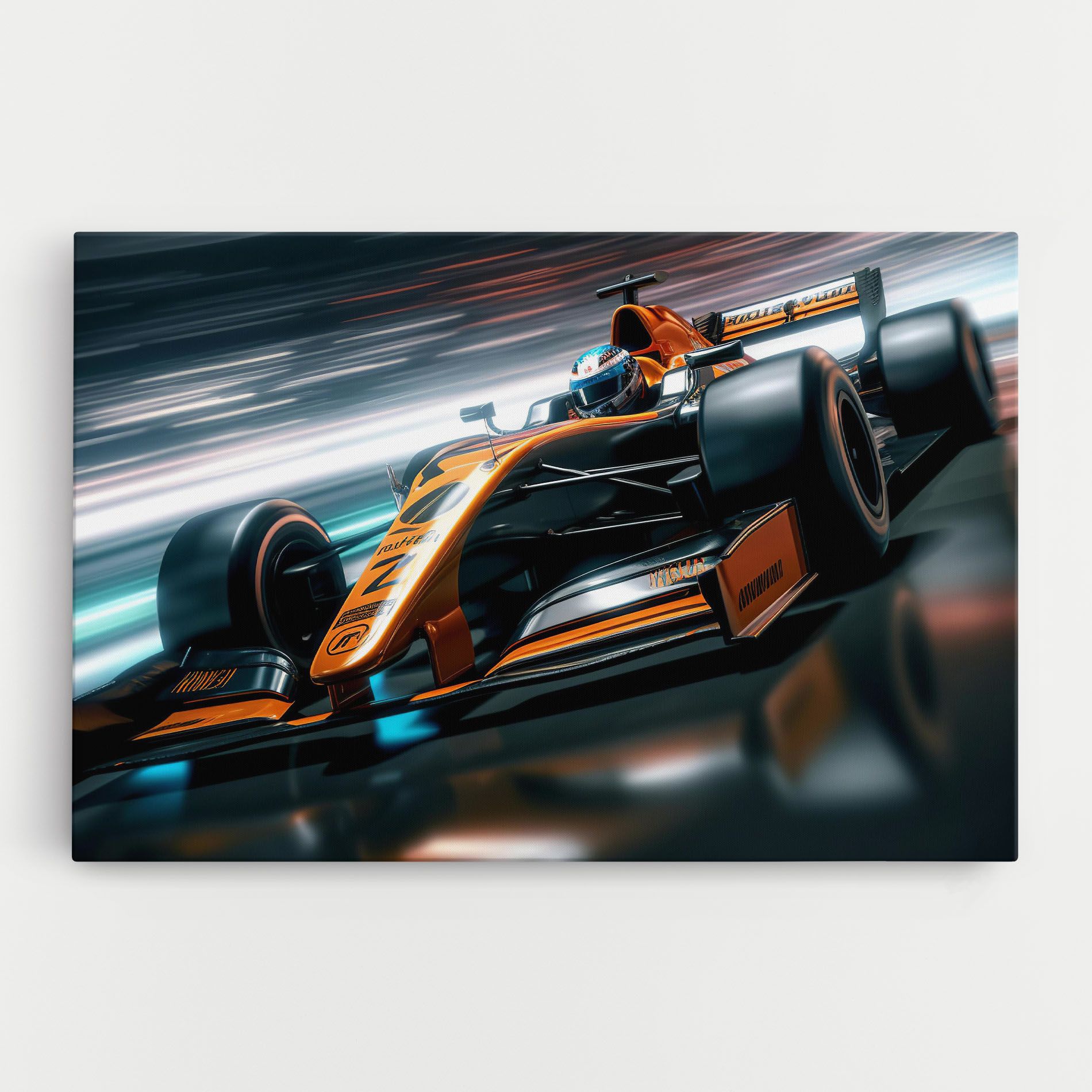 Orange F1 Car mockup 0