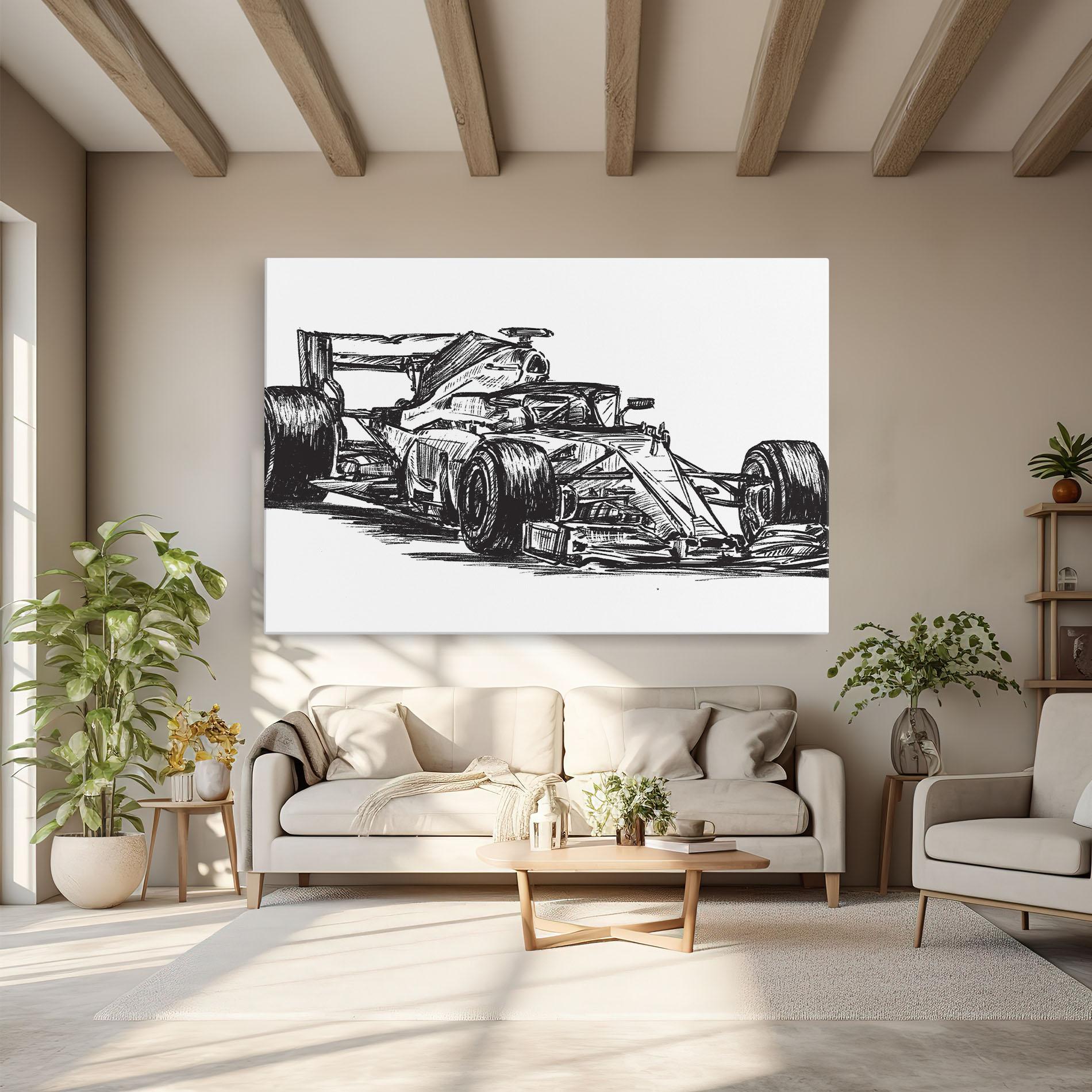 Tablou Canvas Black Line F1 mockup 6