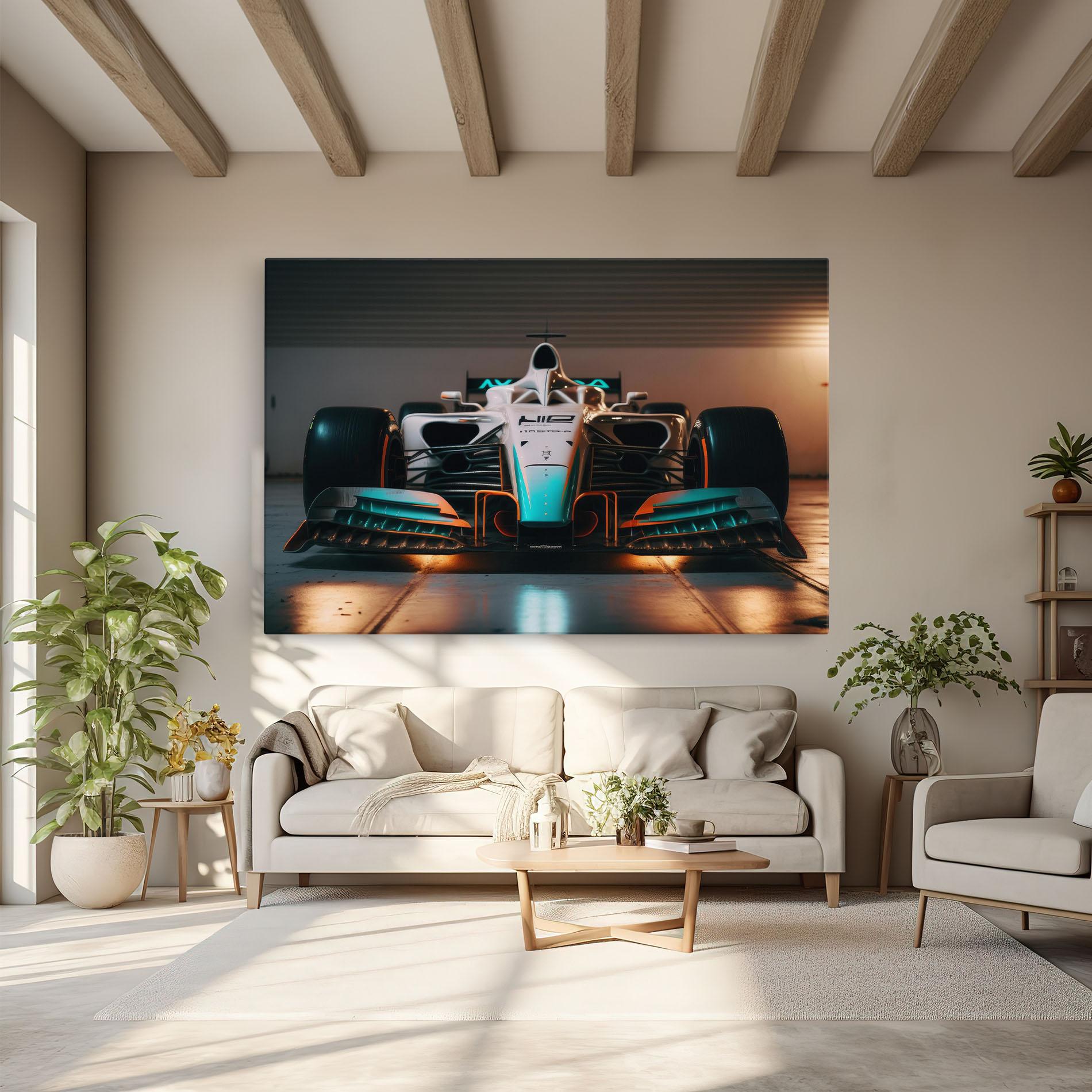 Tablou Canvas Blue White F1 mockup 6