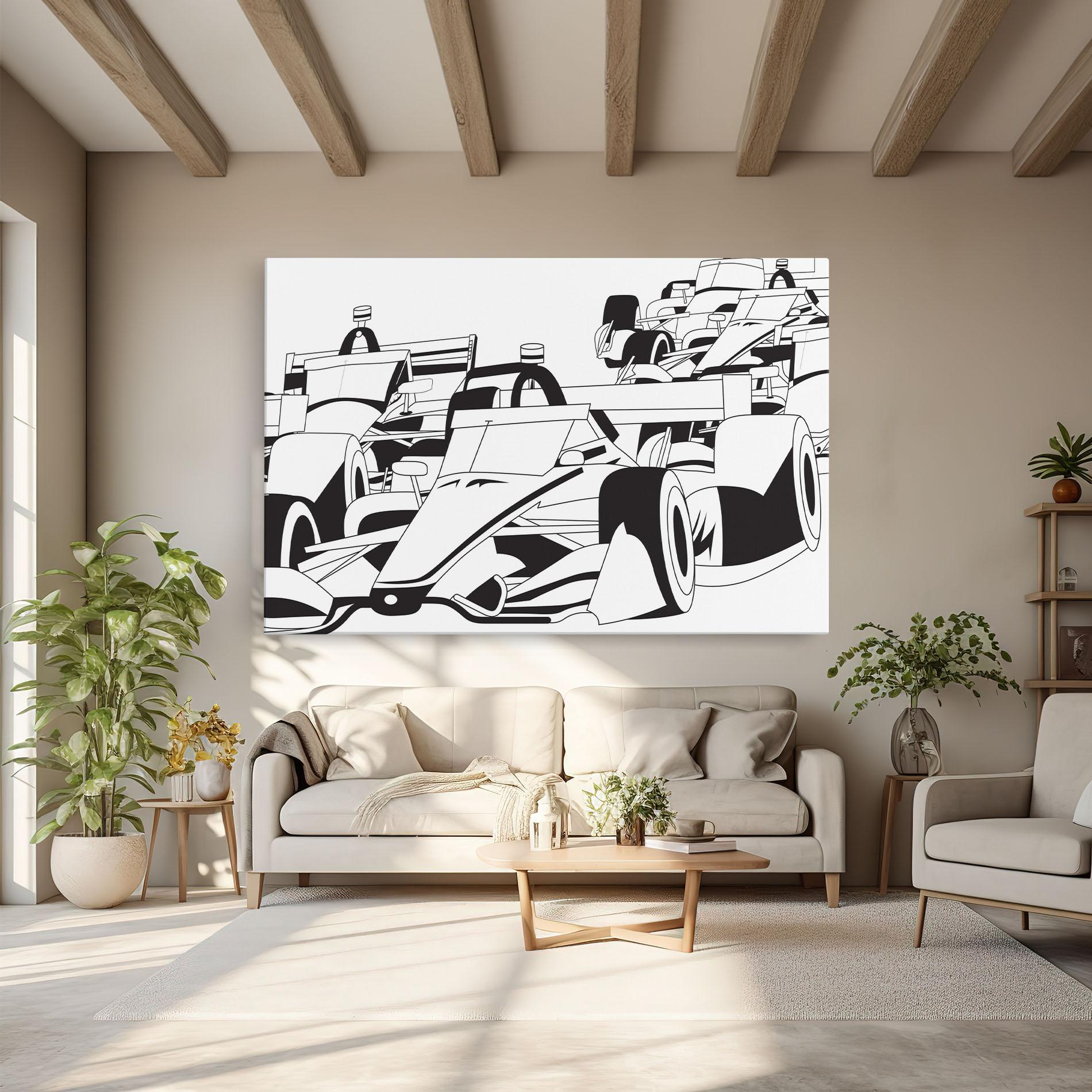 Tablou Canvas Grand Prix Cars mockup 6