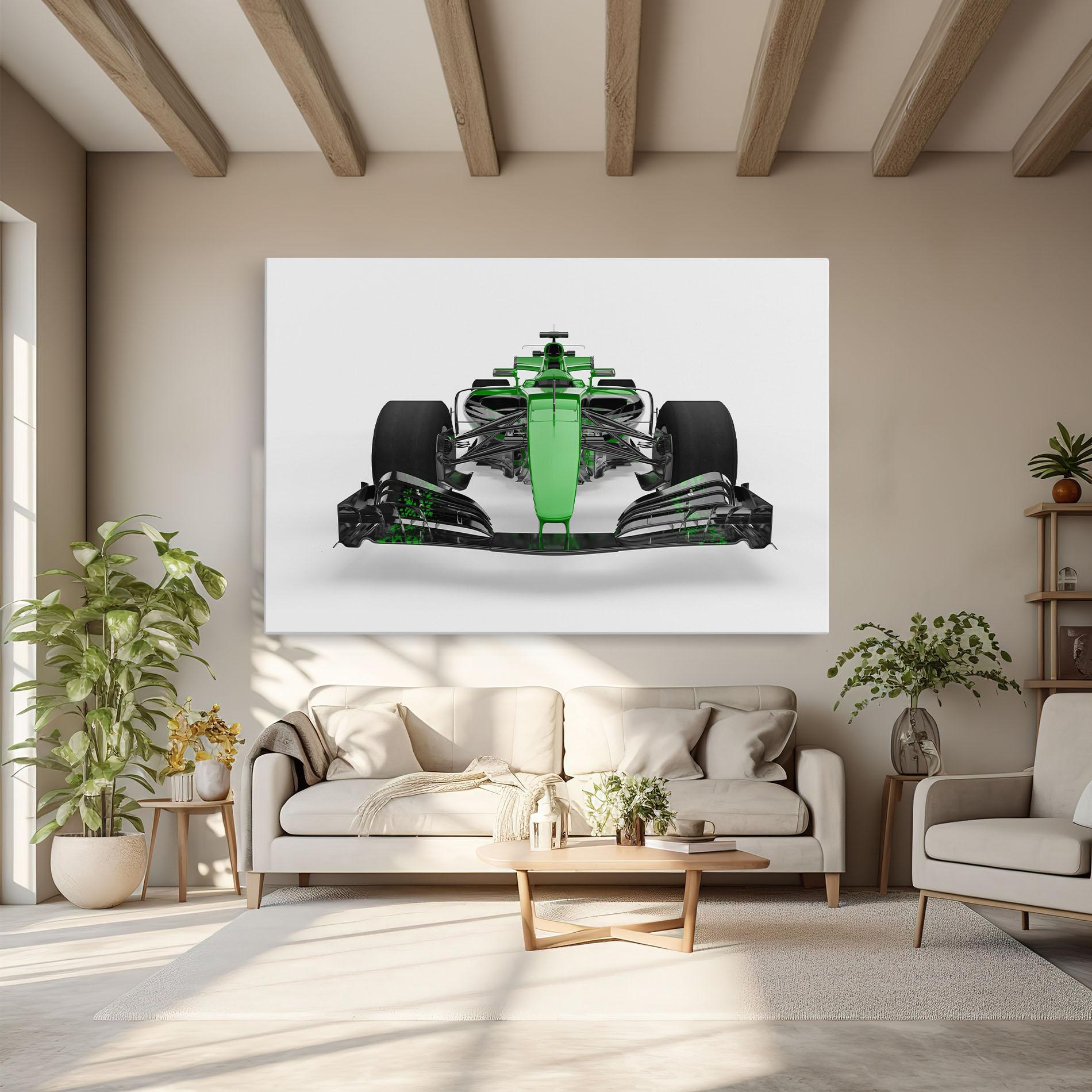 Tablou Canvas Green F1 Car mockup 6