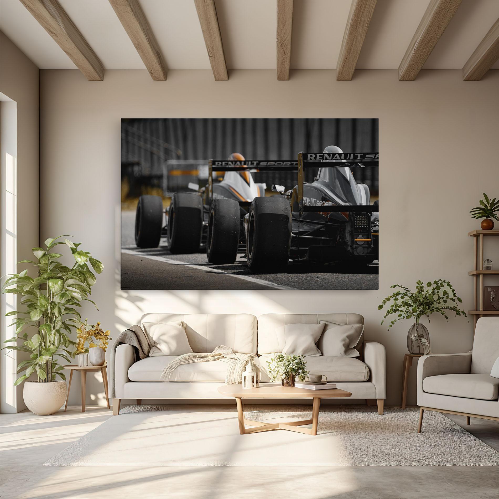 Tablou Canvas Grey F1 Cars mockup 6