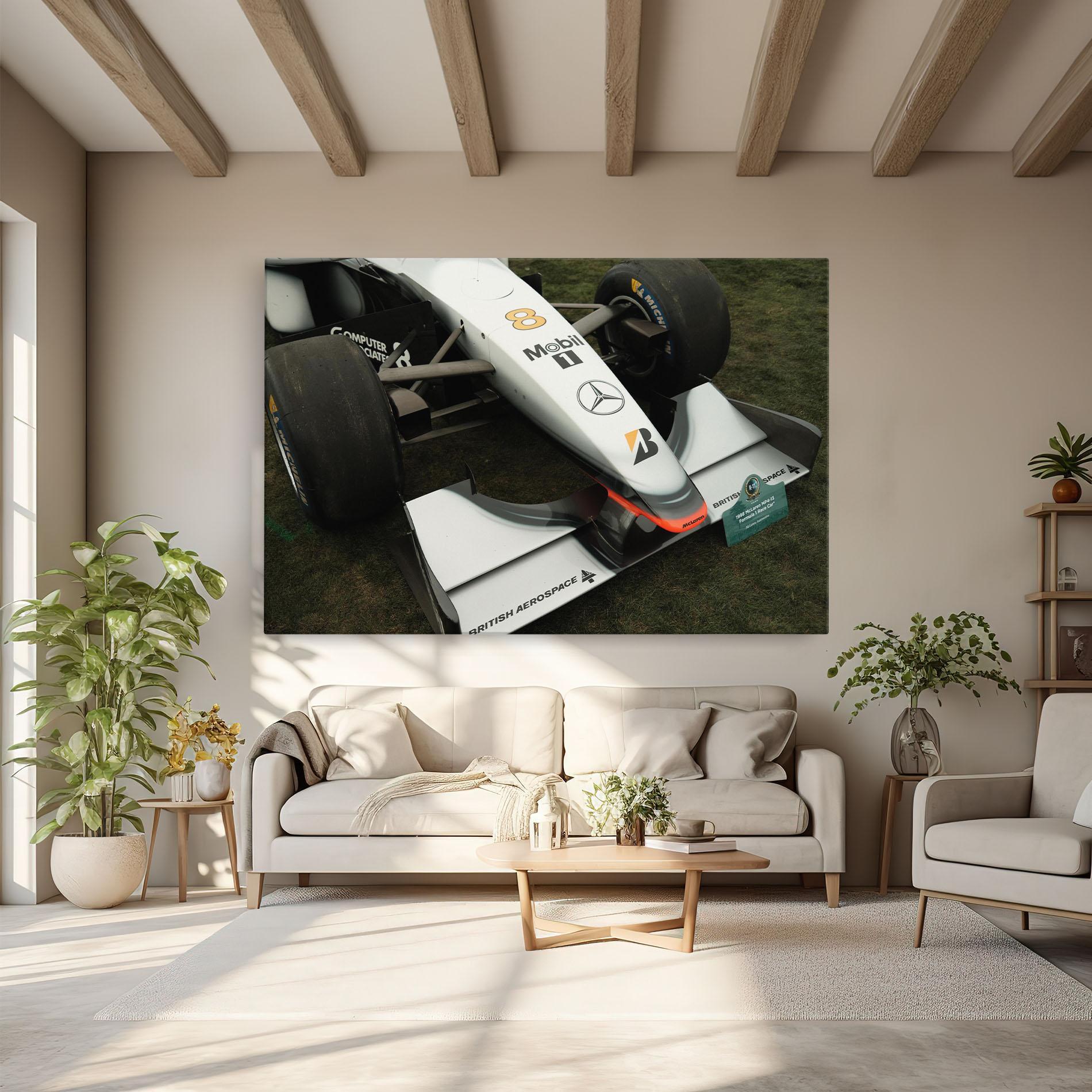 Tablou Canvas White F1 Car mockup 6