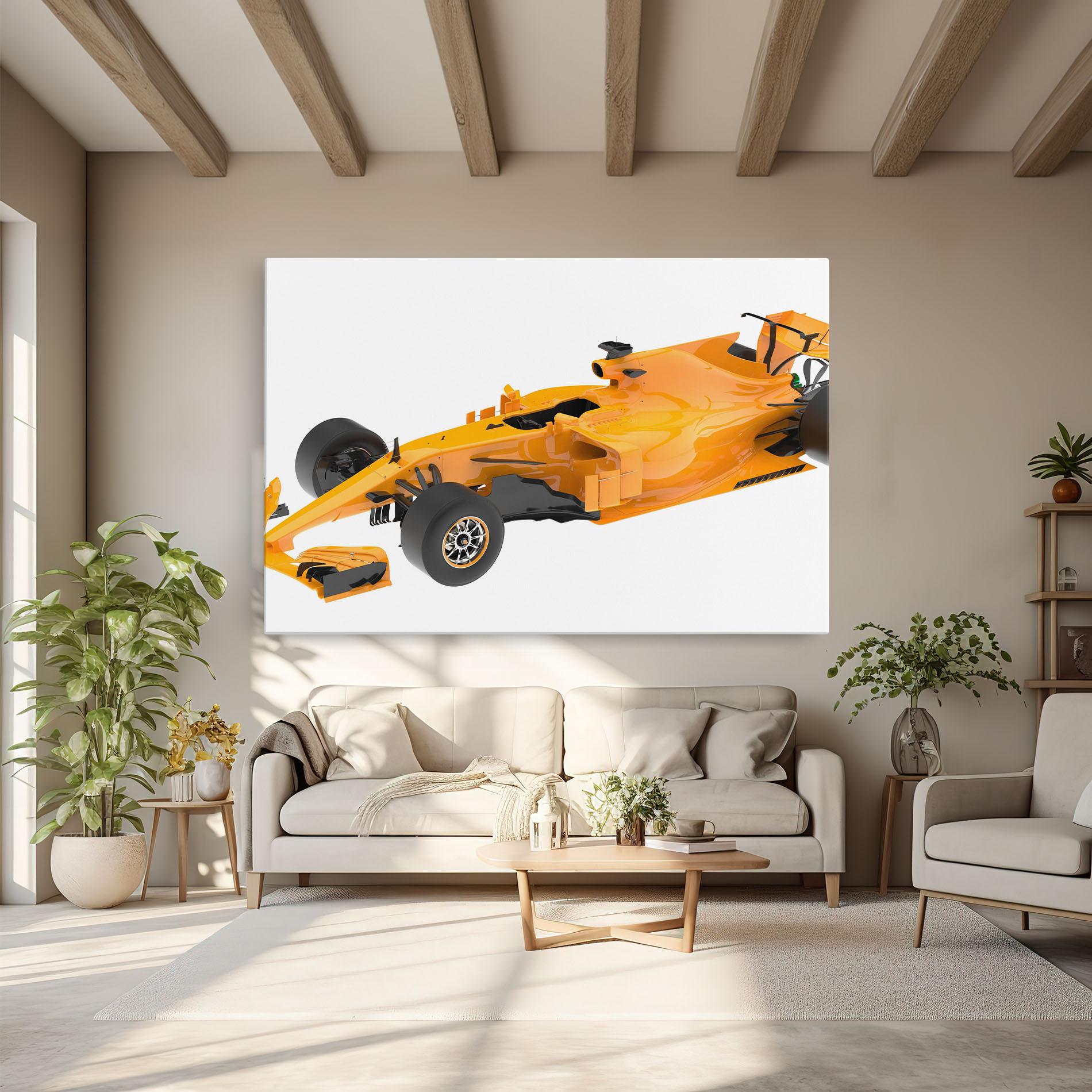 Tablou Canvas Yellow F1 Toy mockup 6