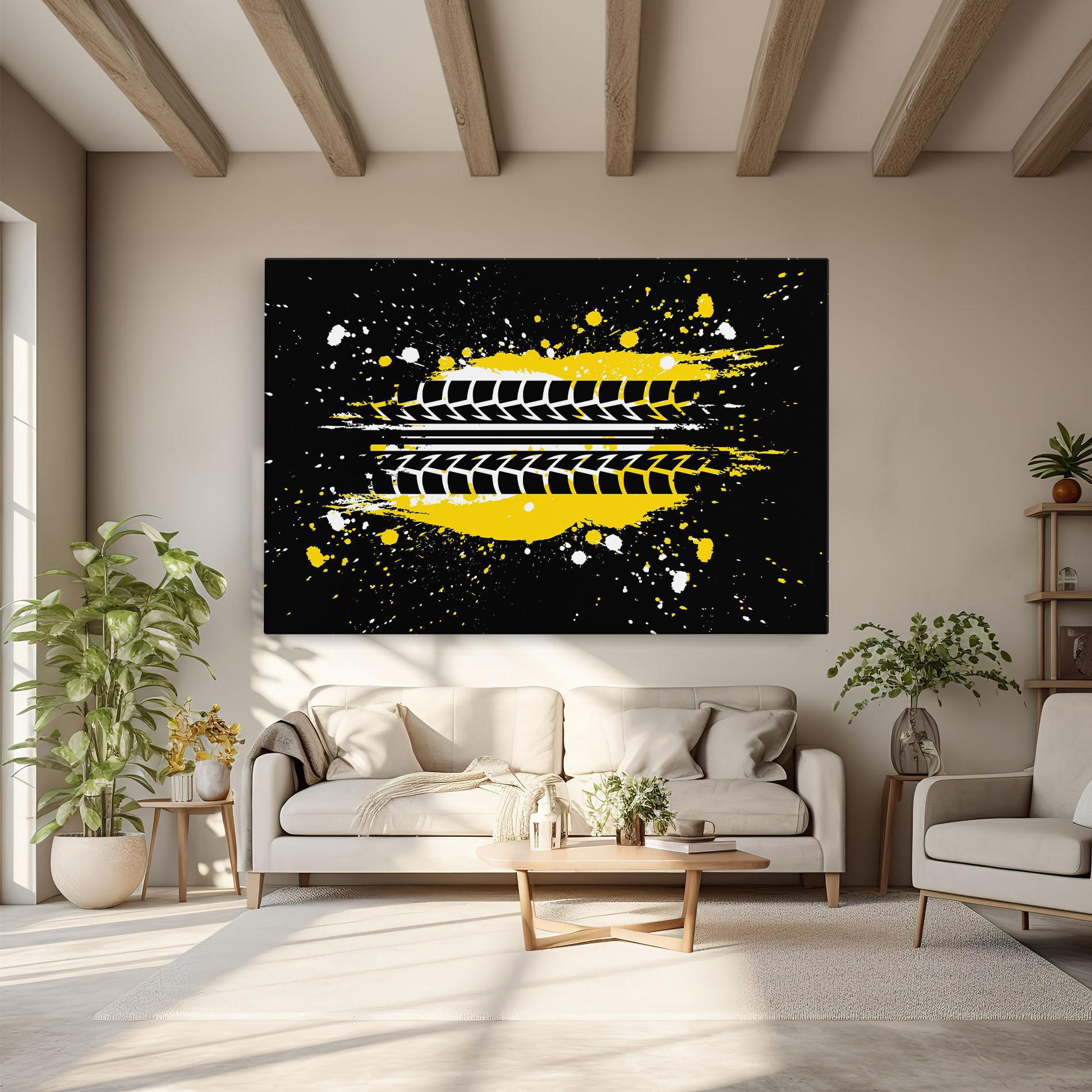 Tablou Canvas Yellow Traces mockup 6