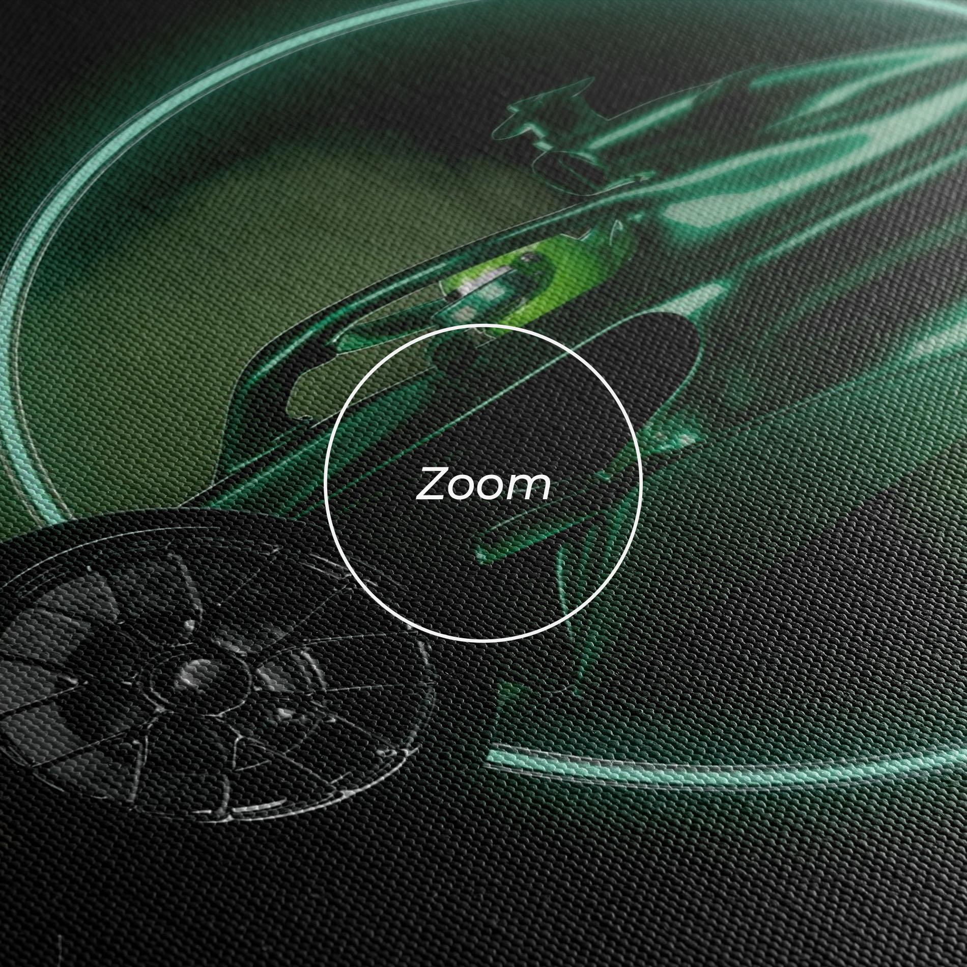 Tablou Canvas Green Racing Car mockup 3