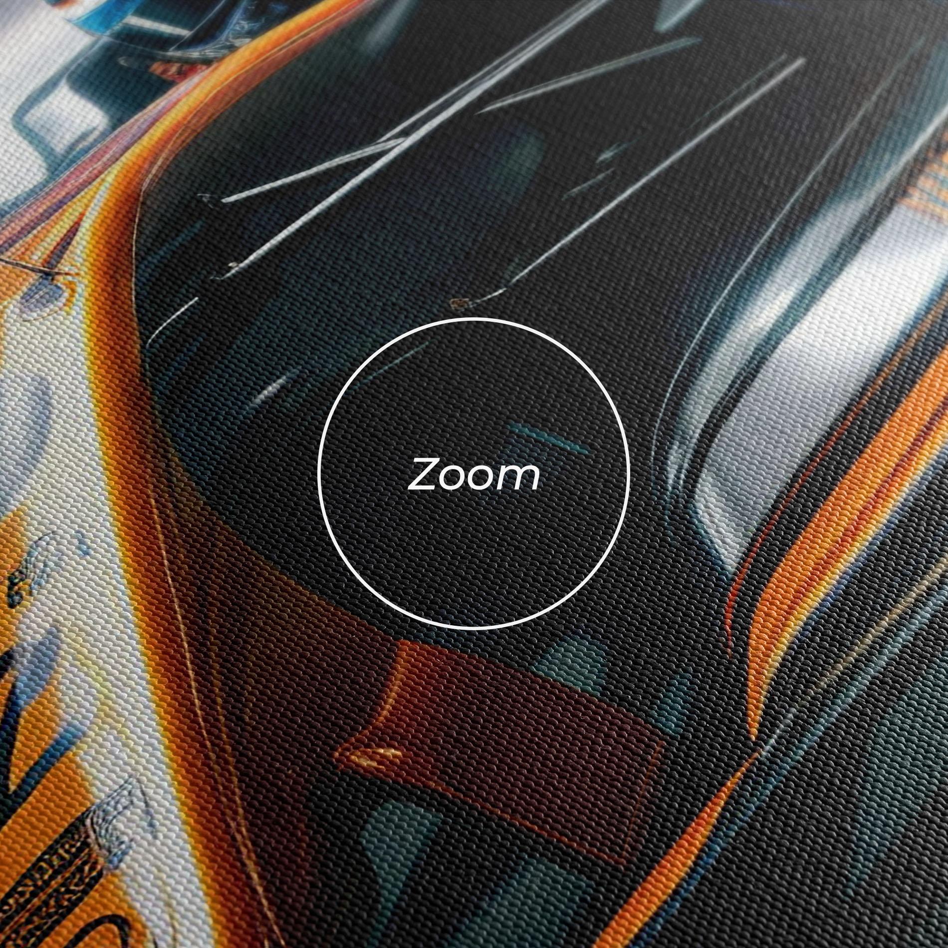 Tablou Canvas Orange F1 Car mockup 3