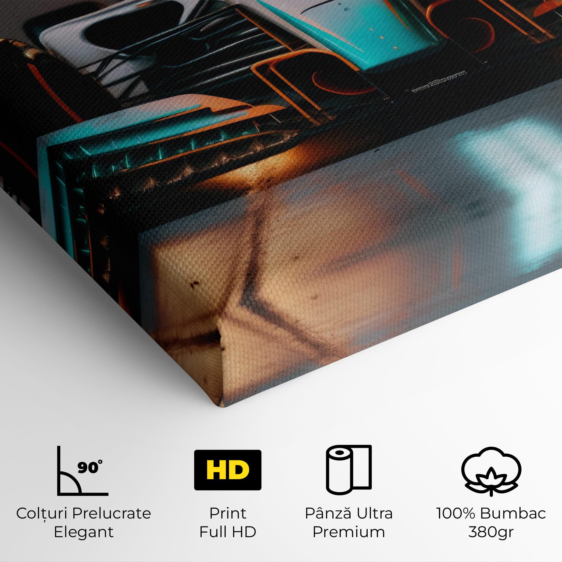 Tablou Canvas Blue White F1 mockup 4