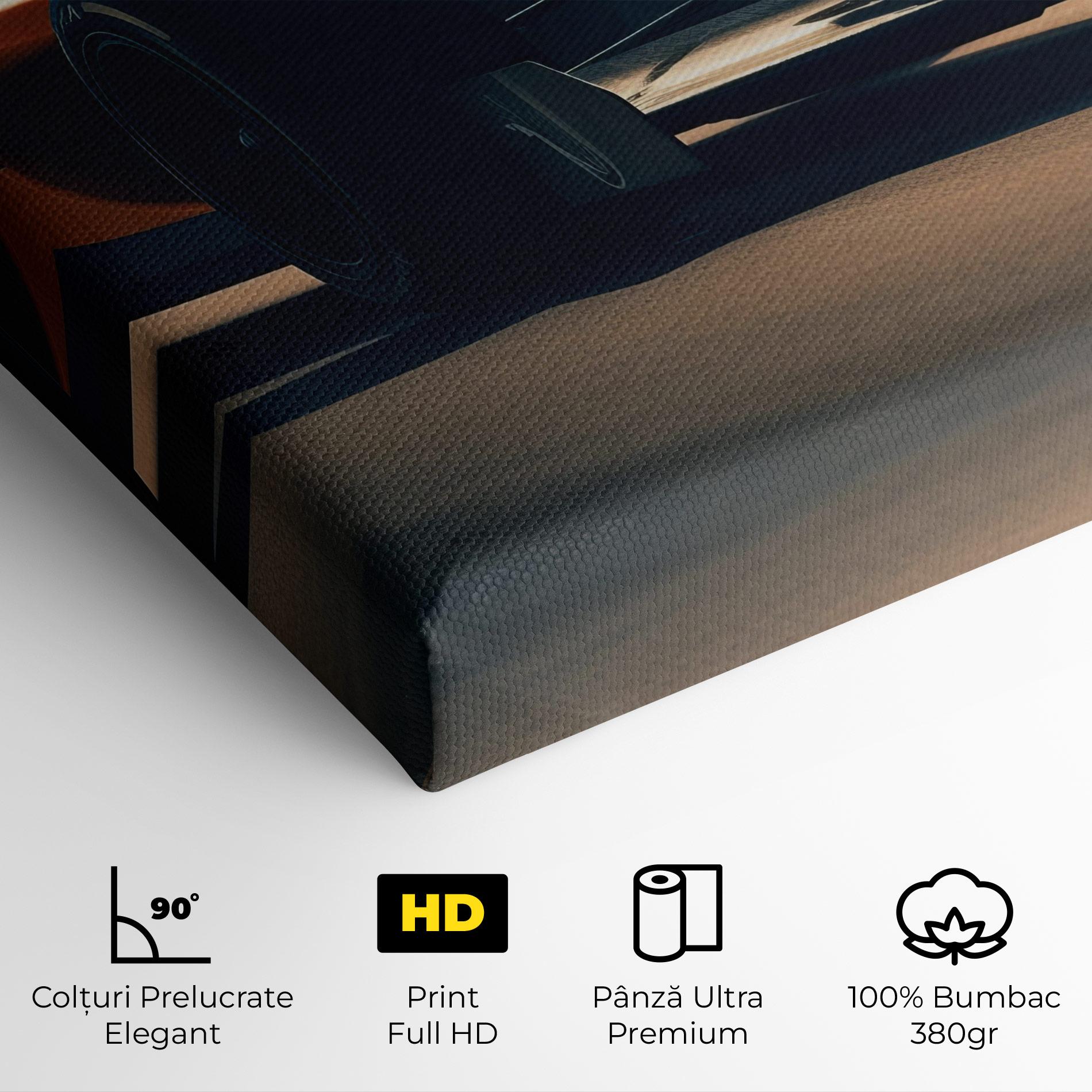 Tablou Canvas Orange Black F1 mockup 4