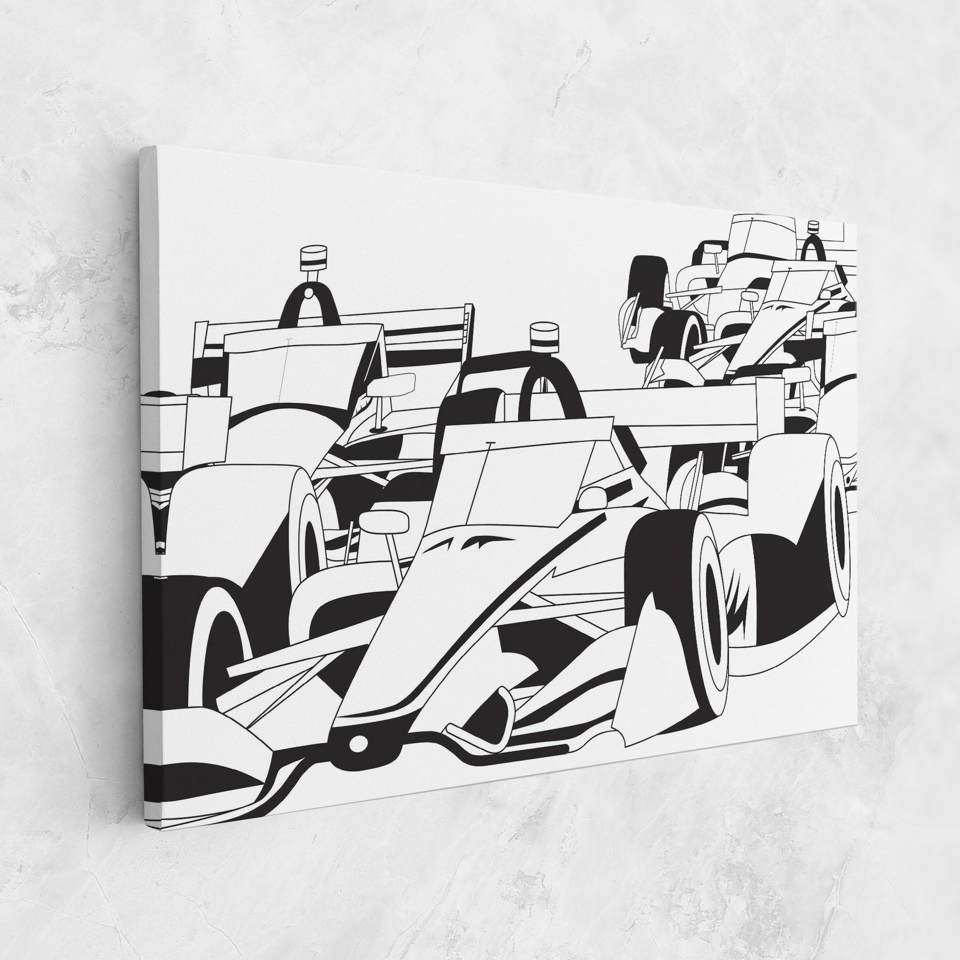 Tablou Canvas Grand Prix Cars mockup 1