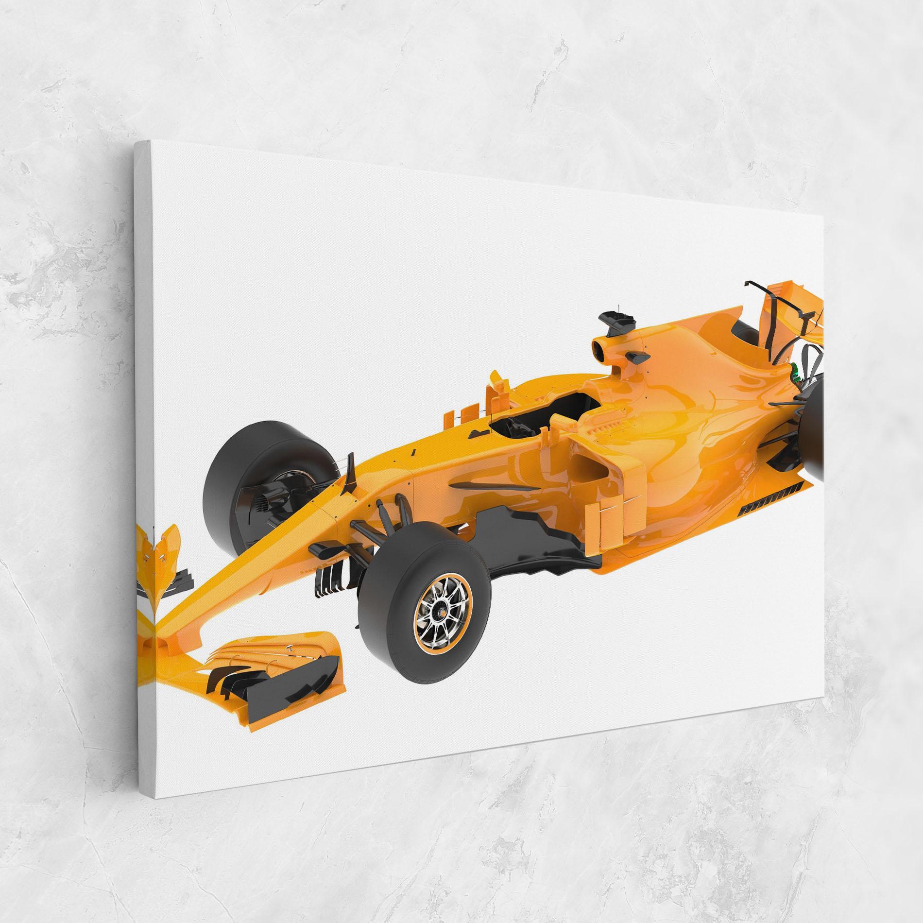 Tablou Canvas Yellow F1 Toy mockup 1