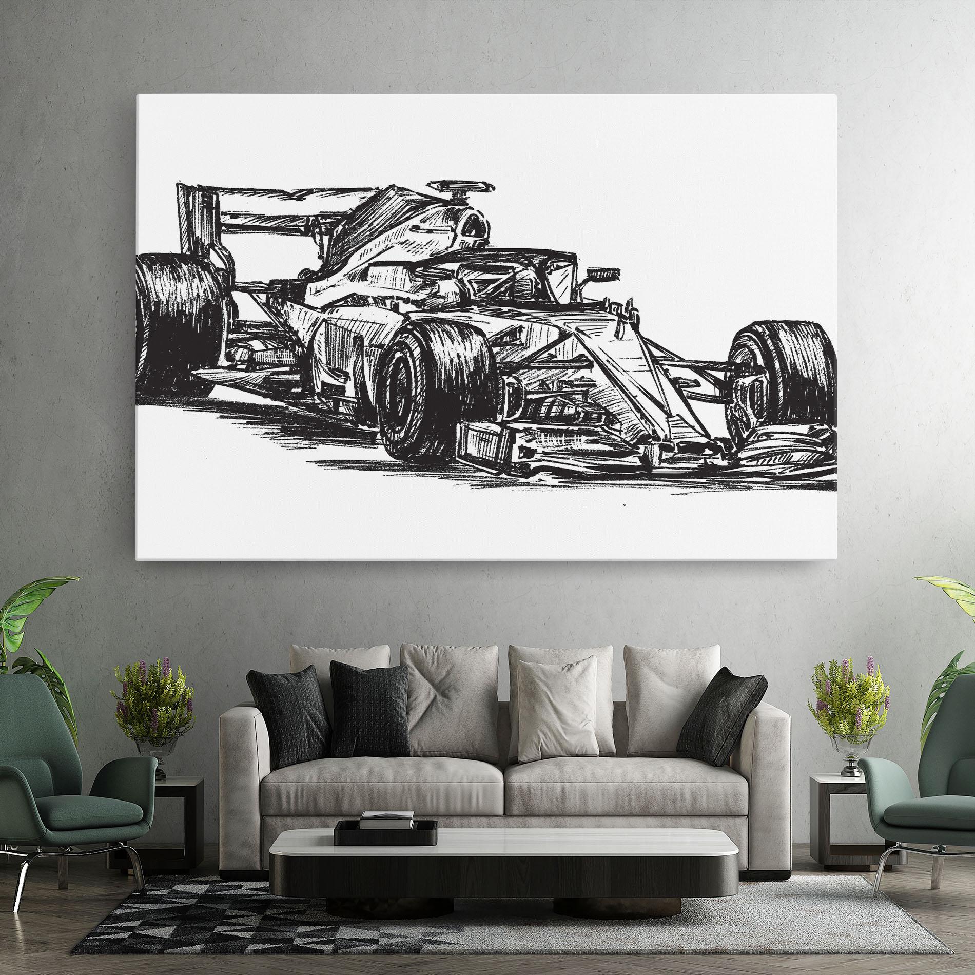 Tablou Canvas Black Line F1 mockup 7