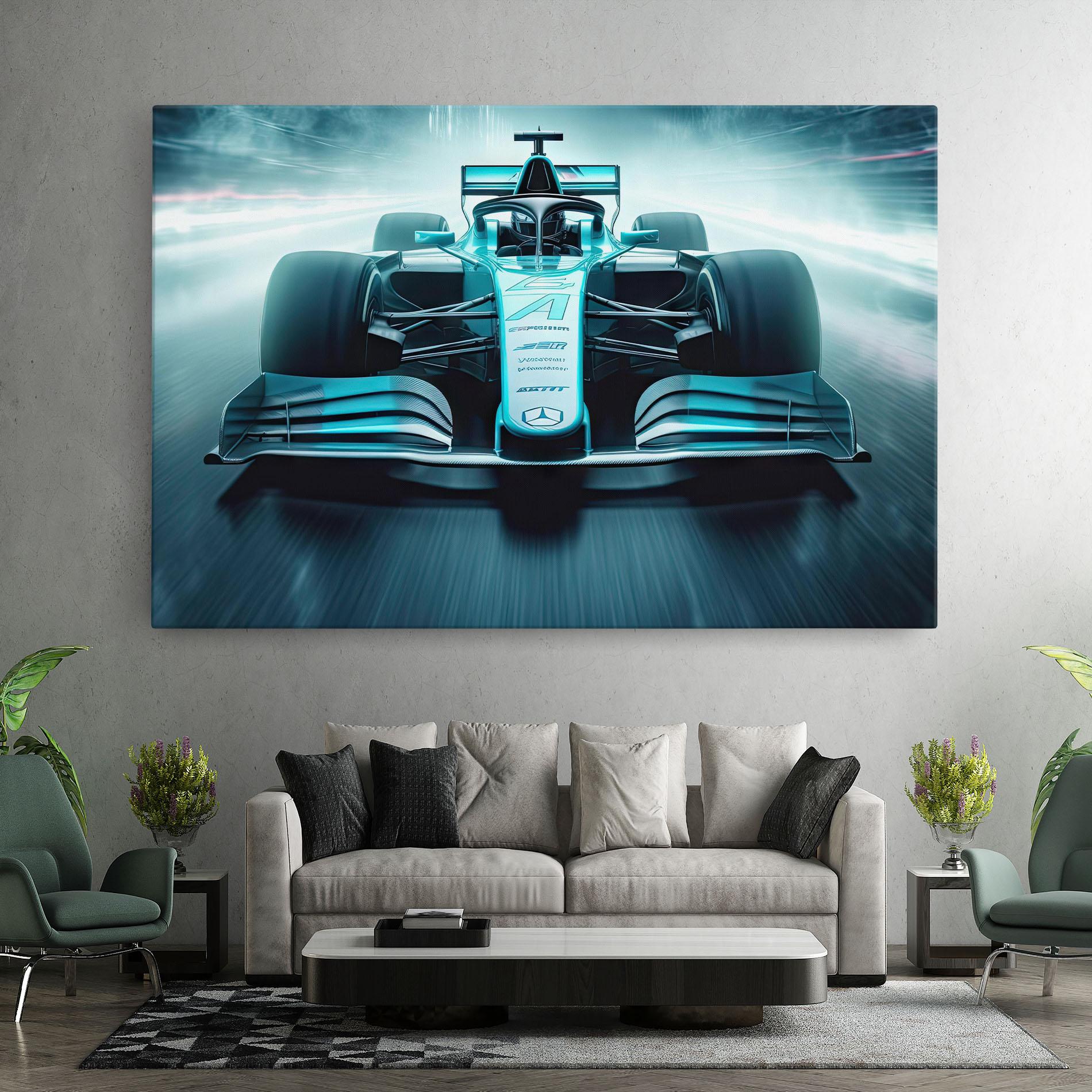Tablou Canvas F1 Smoke Cars mockup 7