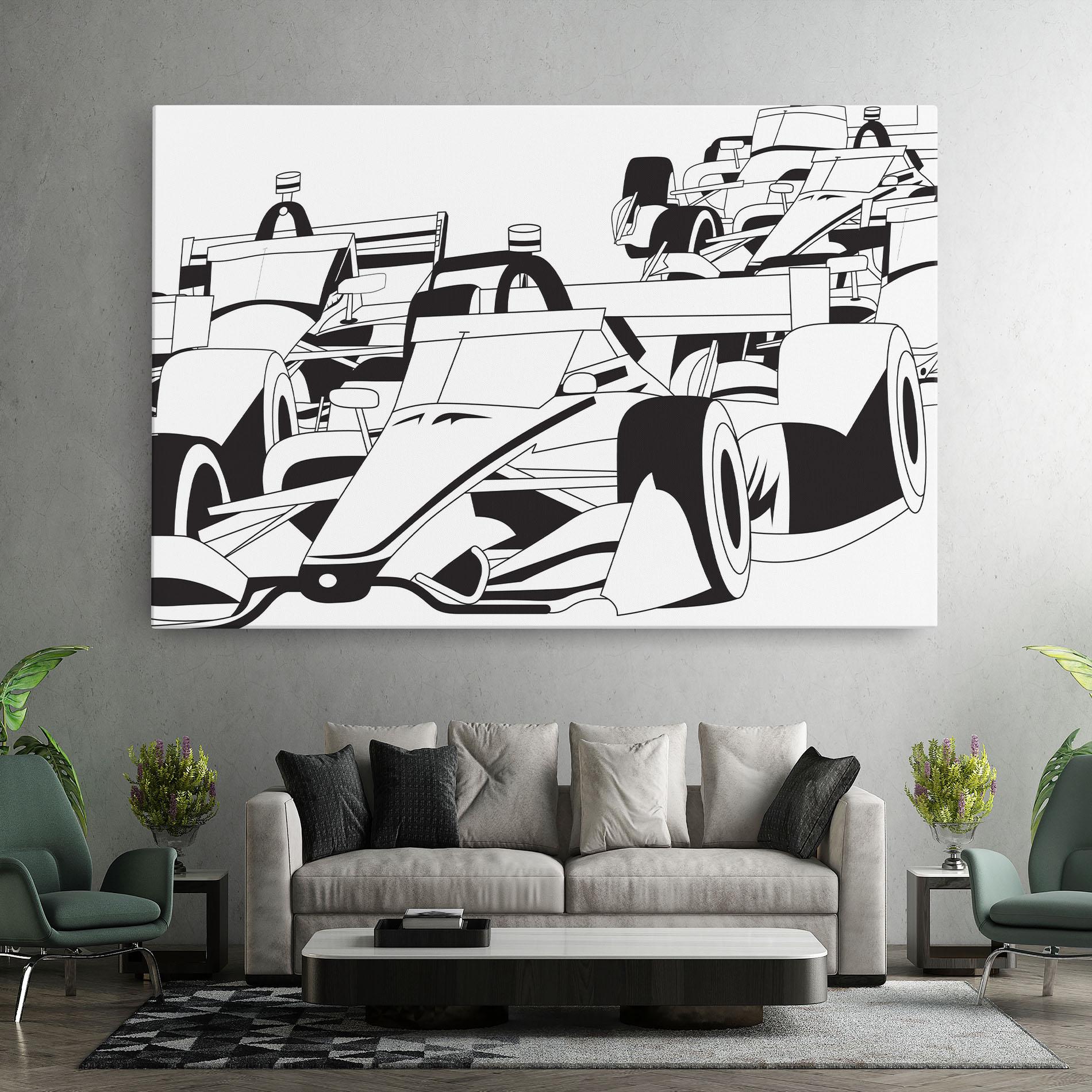 Tablou Canvas Grand Prix Cars mockup 7